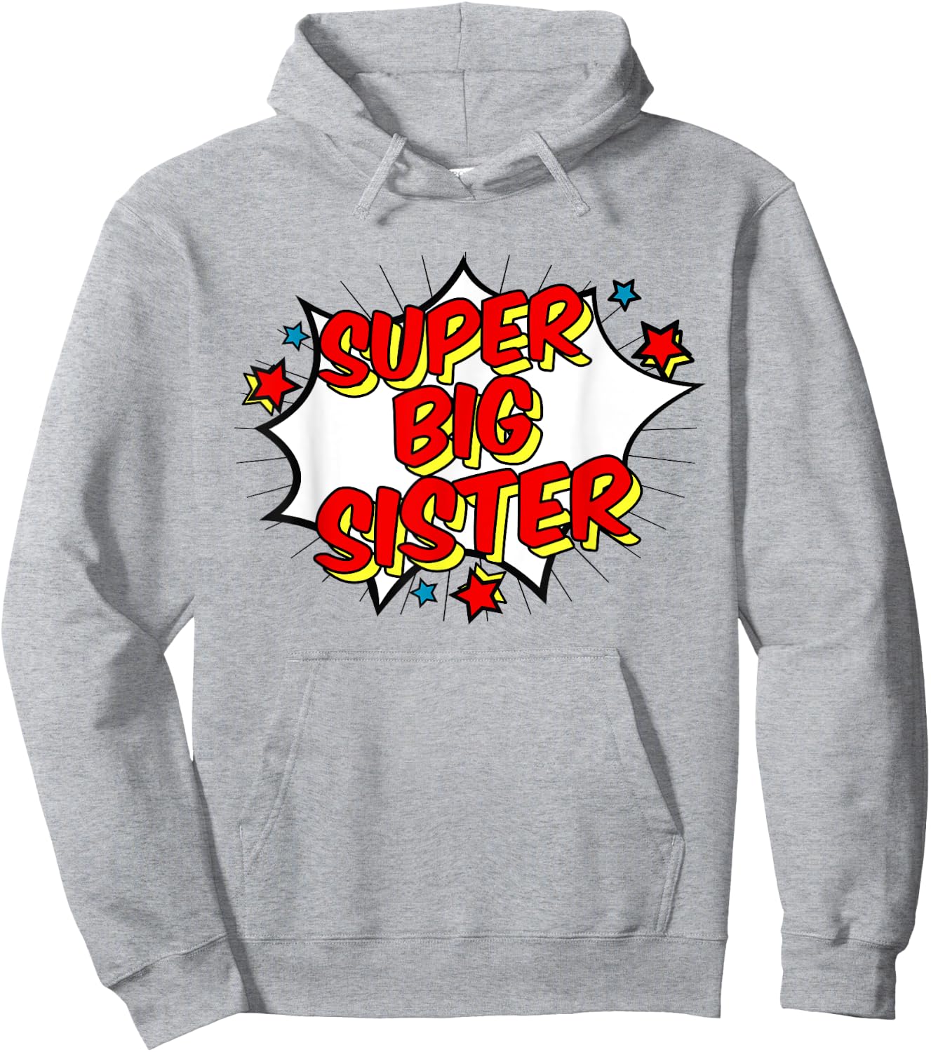 Superhero Super Big Sister Matching Sibling Hoodie - Hoodie | Ash