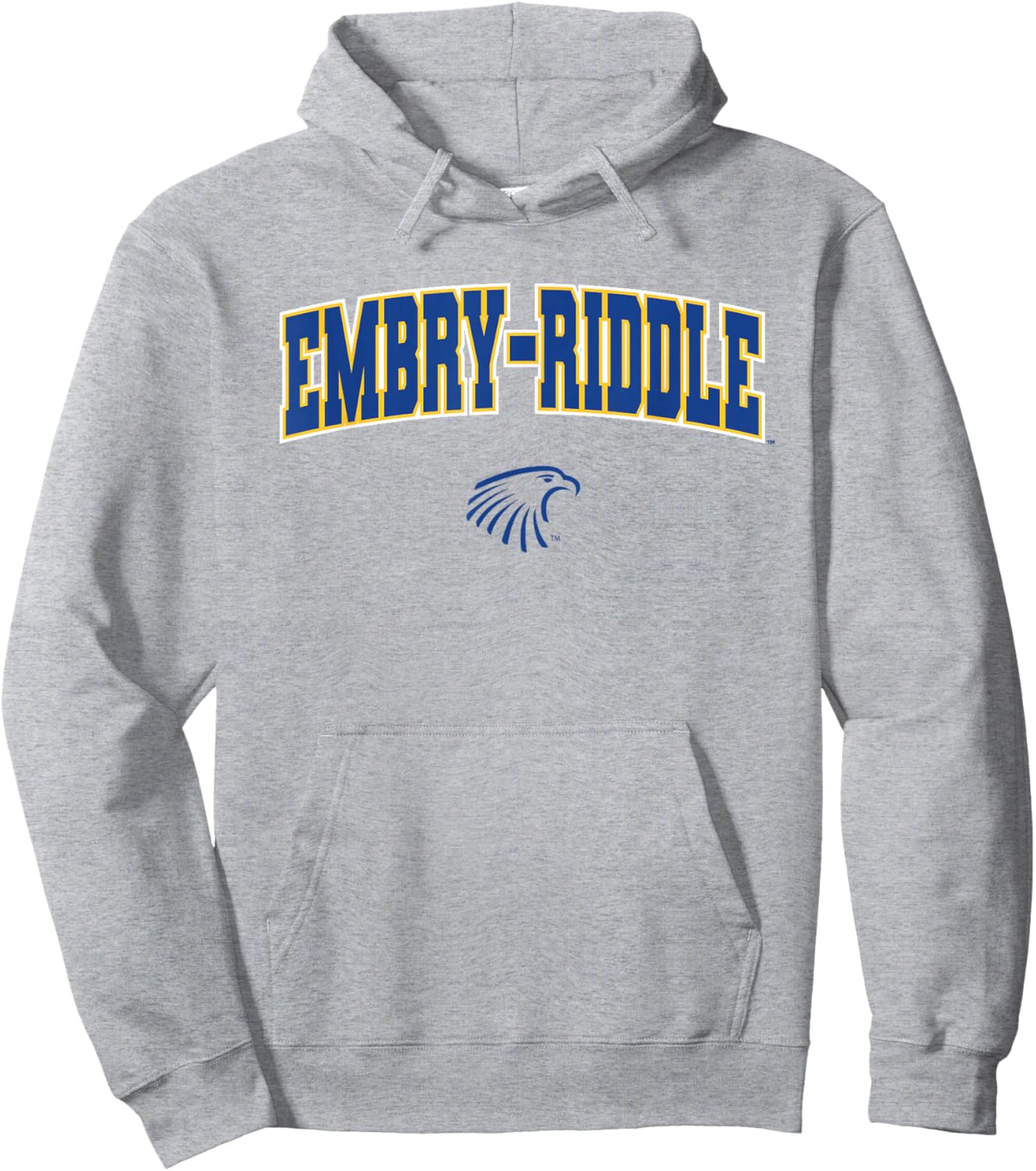 Embry-Riddle ERAU Eagles Arch Logo Hoodie - Hoodie | Ash