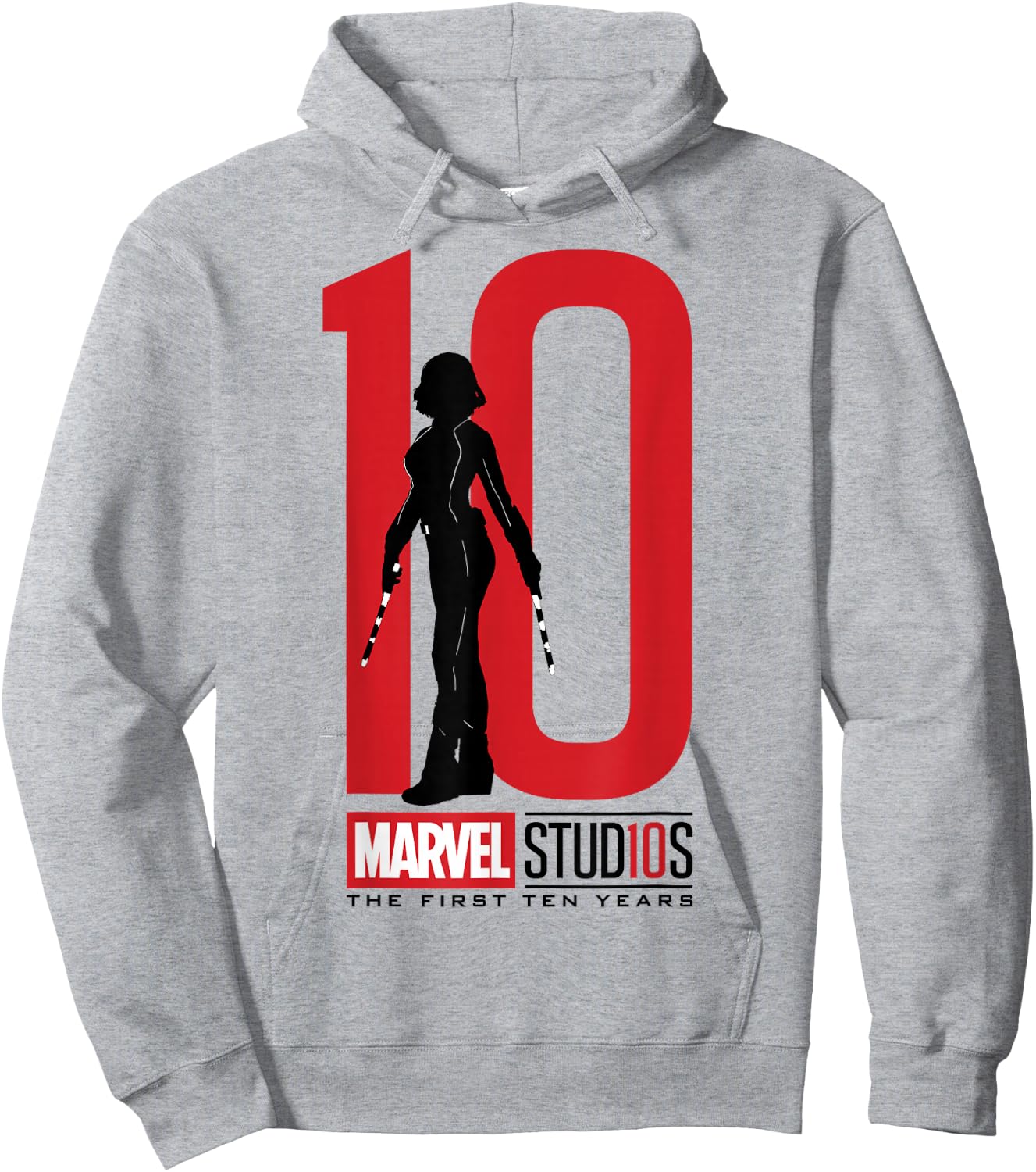 Marvel Studios 10 Years Black Widow Graphic Hoodie - Hoodie | Ash