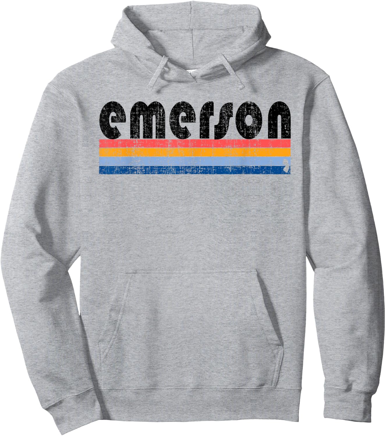 Vintage 80s Style Emerson NJ Hoodie - Hoodie | Ash