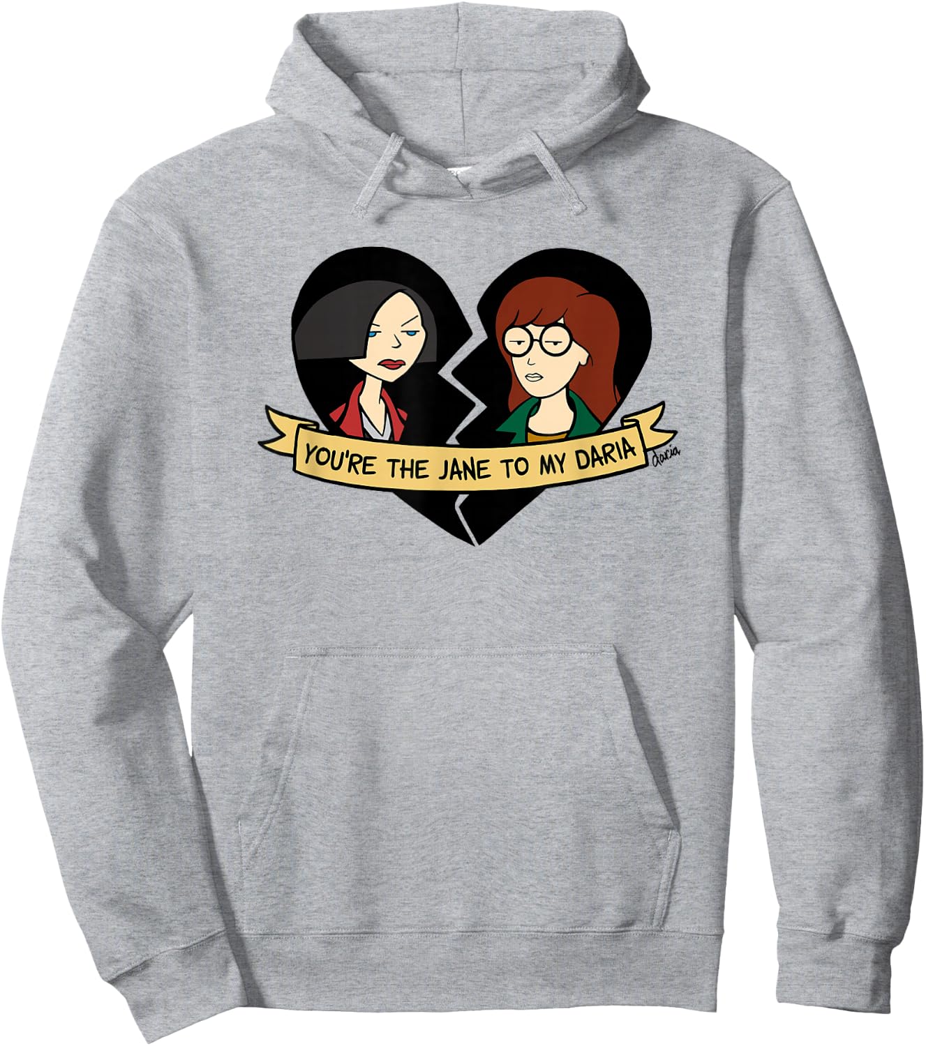 Daria The Jane To My Daria Graphic Hoodie - Hoodie | Ash