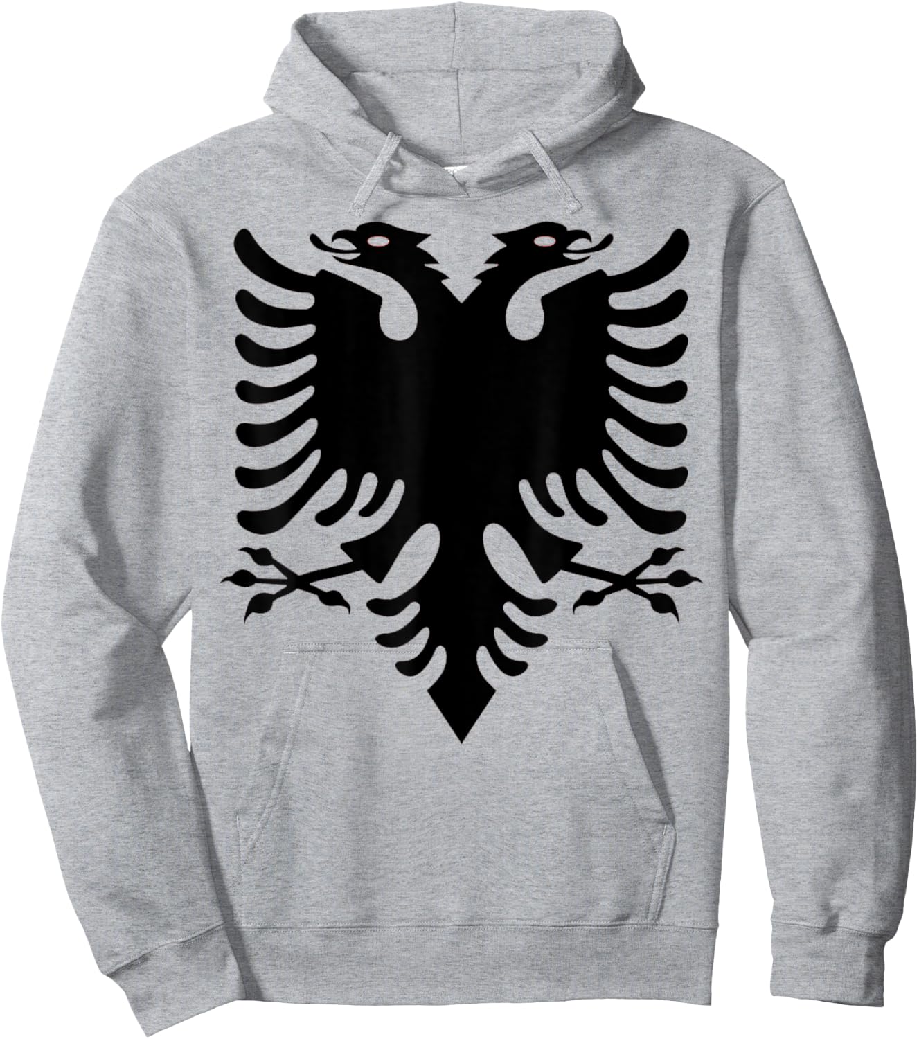 Albanian Double Eagle Design - Albania Crest Hoodie - Hoodie | Ash