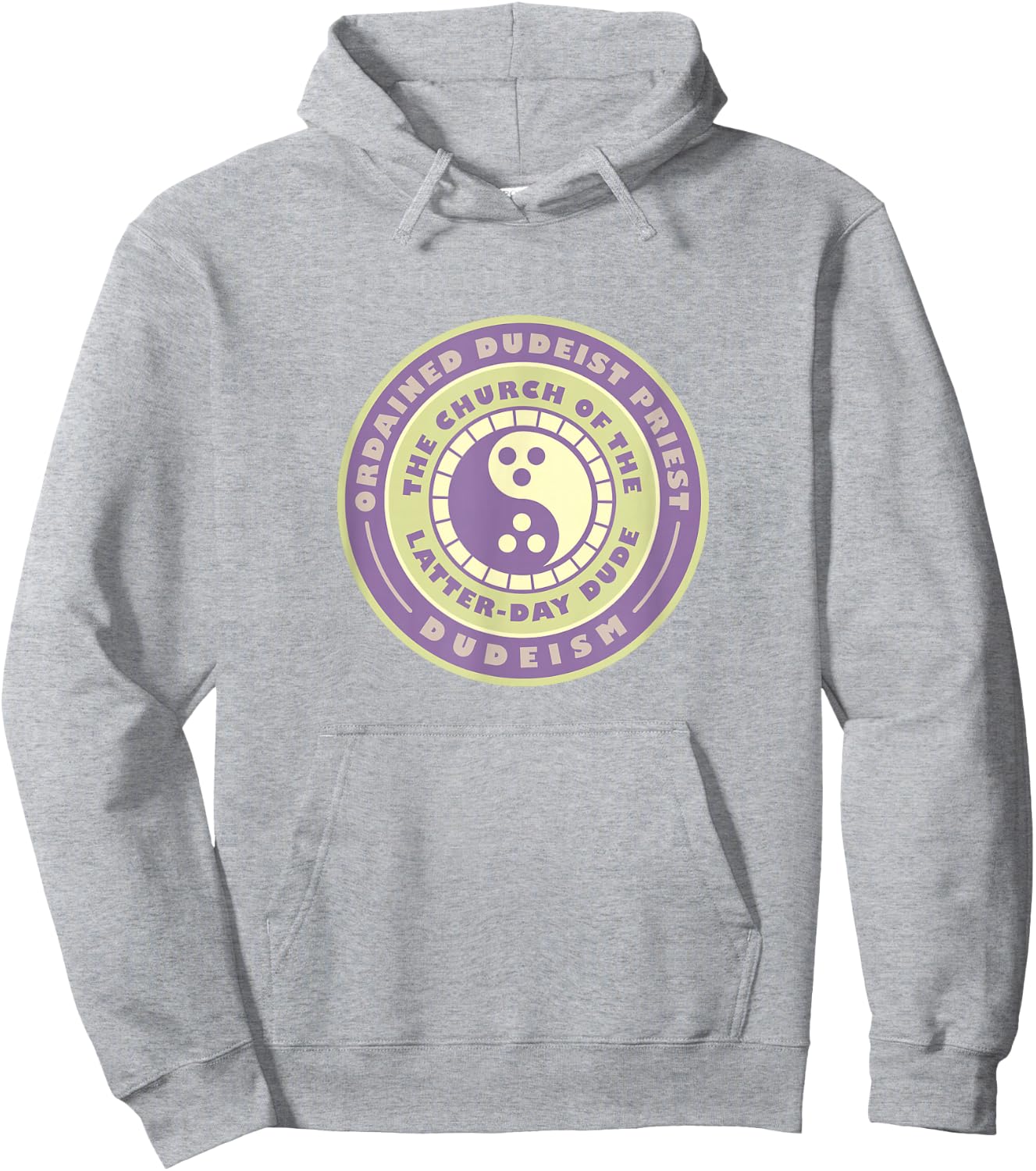 Ordained Dudeist Priest Emblem Shirt Hoodie - Hoodie | Ash