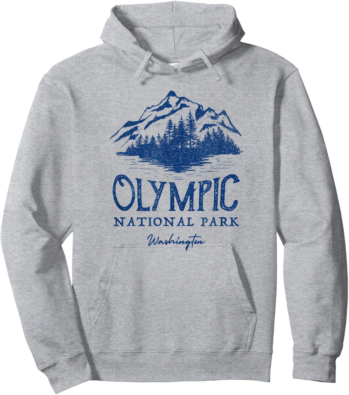 Vintage Olympic National Park Washington Hoodie - Hoodie | Ash