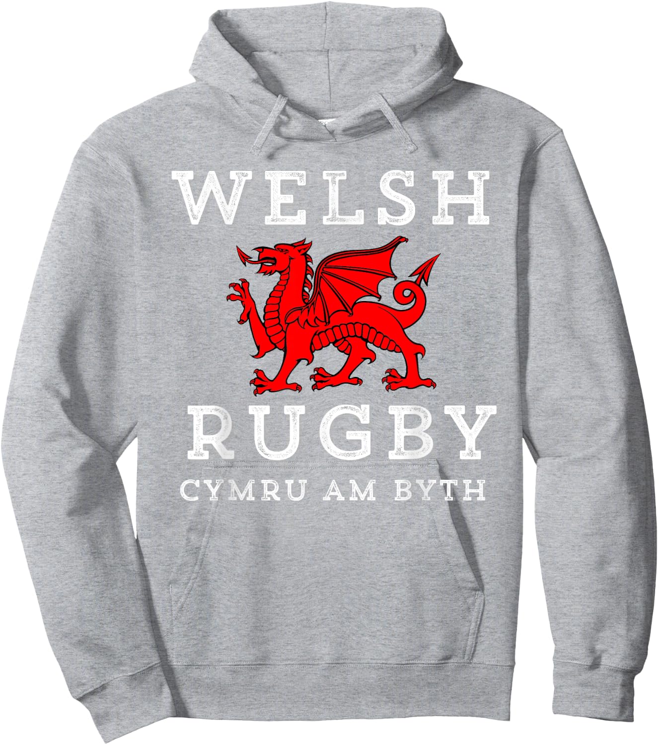 Cymru Am Byth Welsh Rugby Wales Forever Dragon Hoodie - Hoodie | Ash
