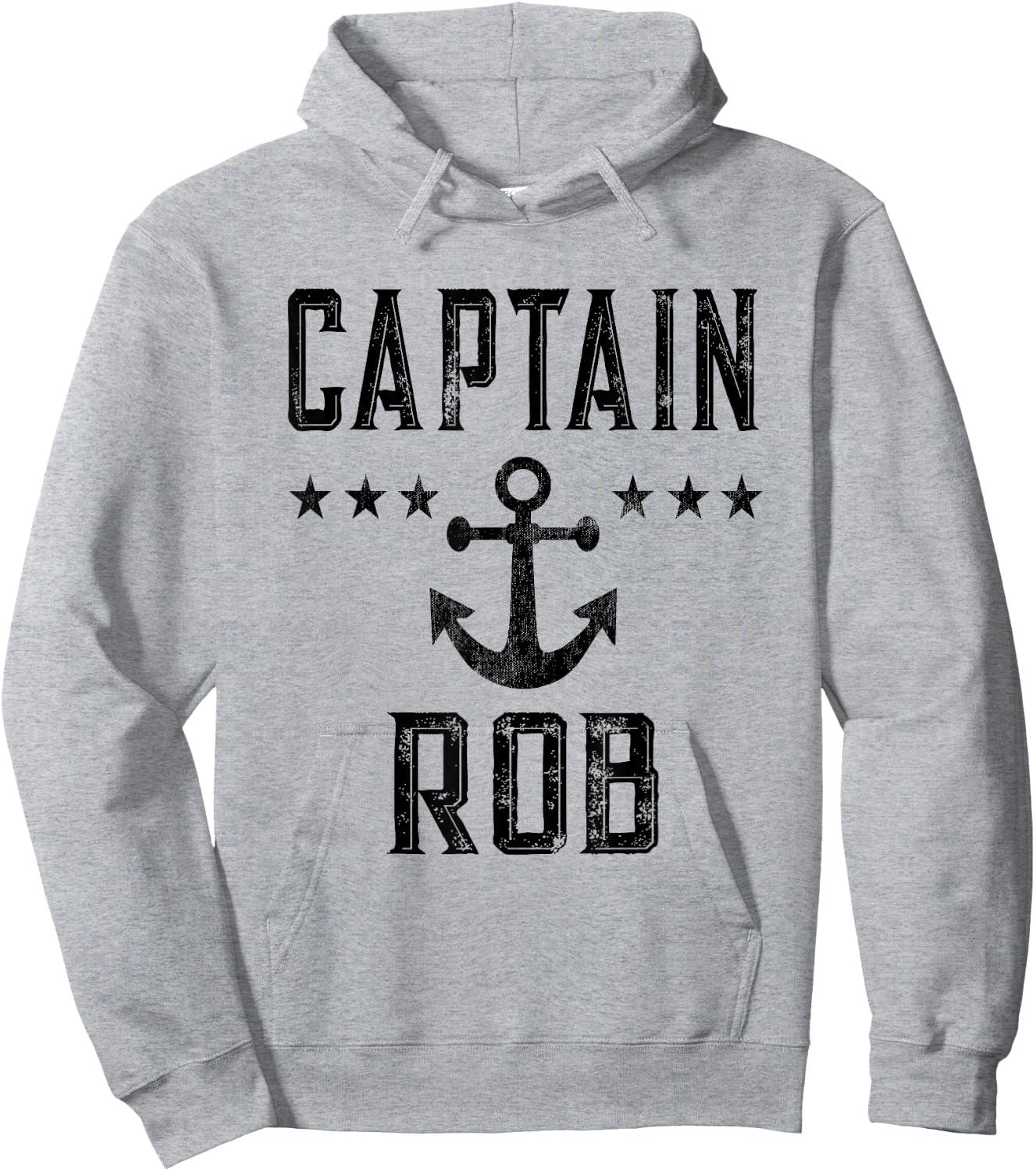 Vintage Captain Rob Boating Lover Hoodie - Hoodie | Ash