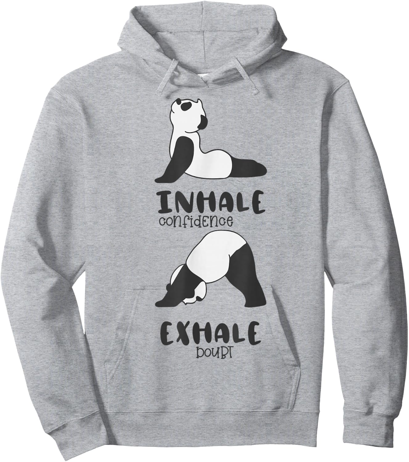 Funny Panda Bear Inhale Exhale Panda Yoga Hoodie - Hoodie | Ash