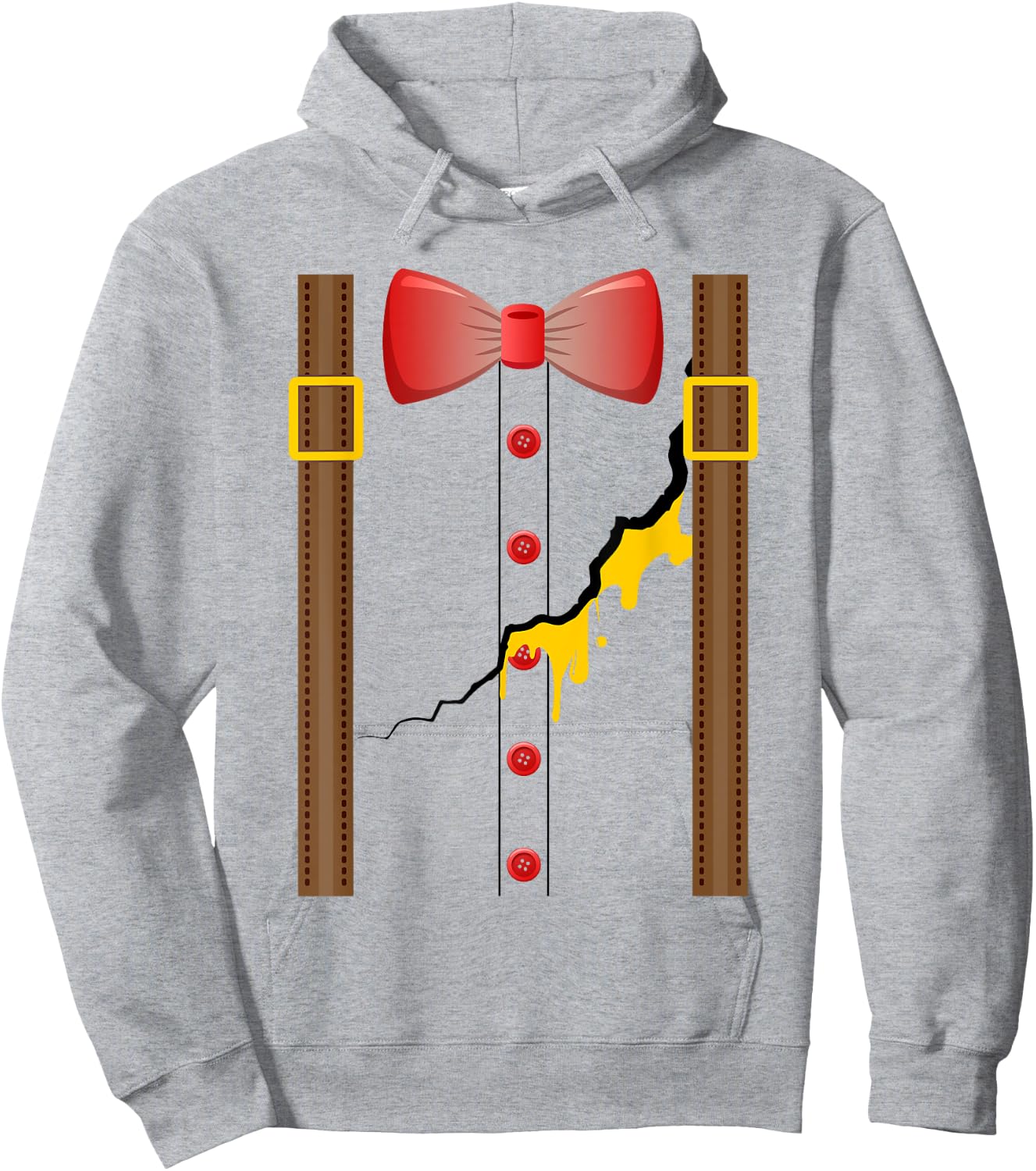 Humpty Dumpty Halloween Costume Cracked Egg Hoodie - Hoodie | Ash