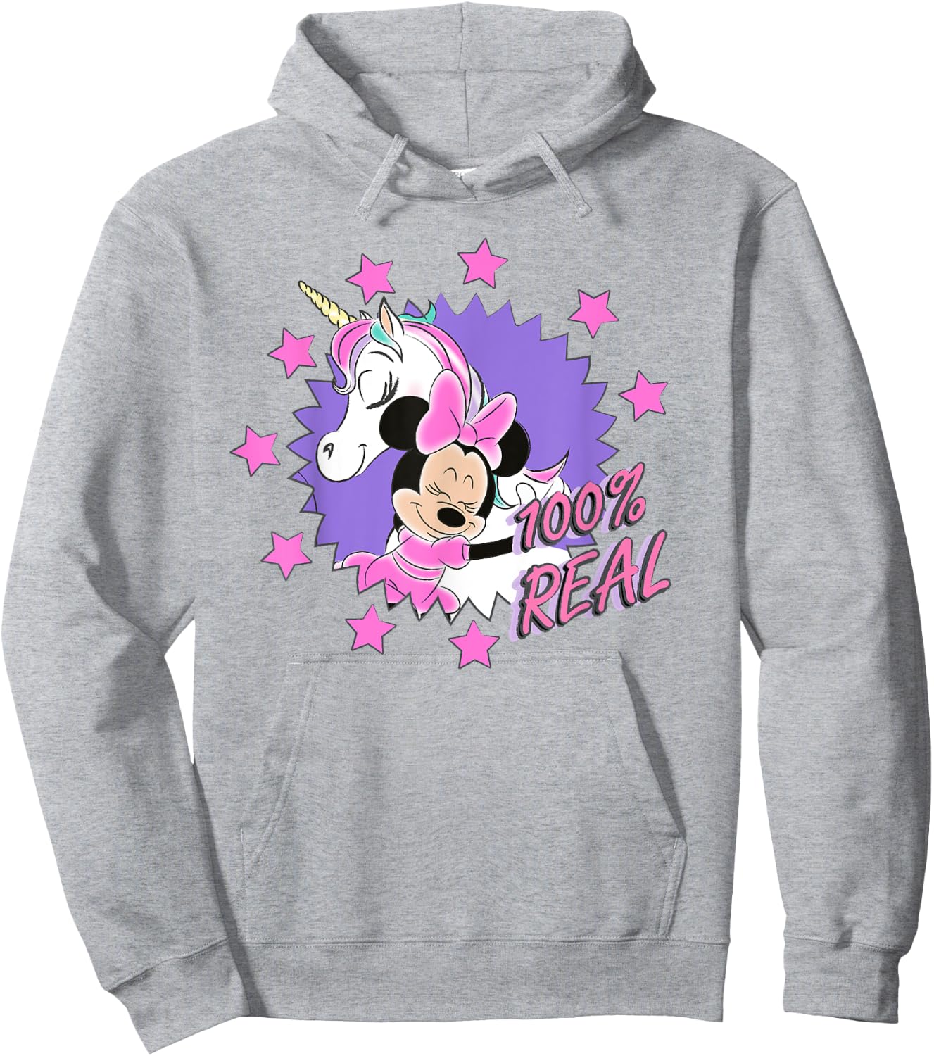 Disney Minnie Mouse Unicorn 100% Real Hoodie - Hoodie | Ash