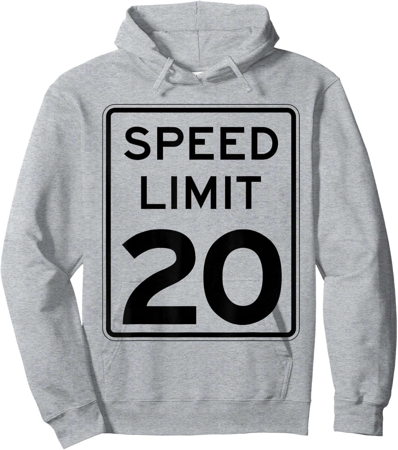 Right On Time: 20 mph sign - SLOW DOWN: Hoodie - Hoodie | Ash
