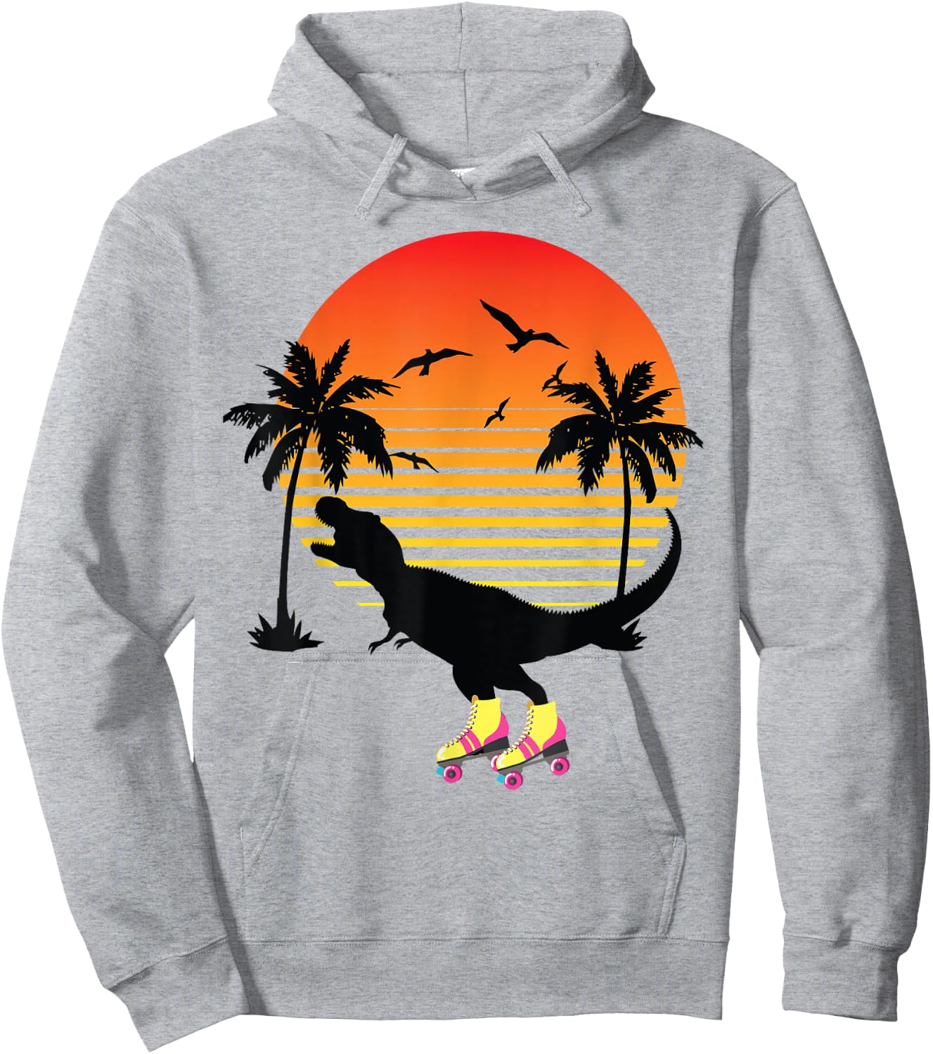 Vintage Trex Roller Skate Derby California 80s Hoodie - Hoodie | Ash