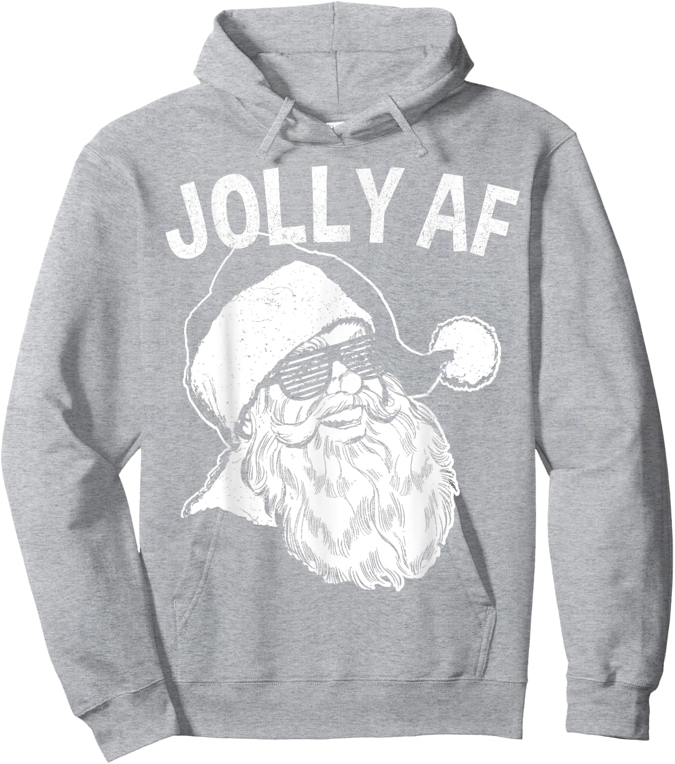 Funny Santa Shirt | Jolly AF Hoodie - Hoodie | Ash