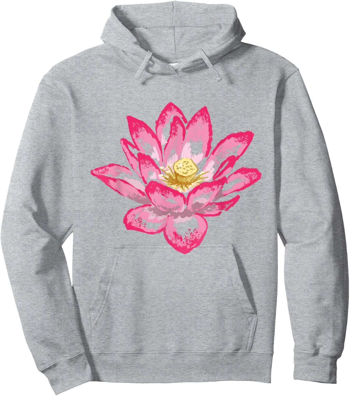 Lotus Flower T Shirt Hoodie - Hoodie | Ash