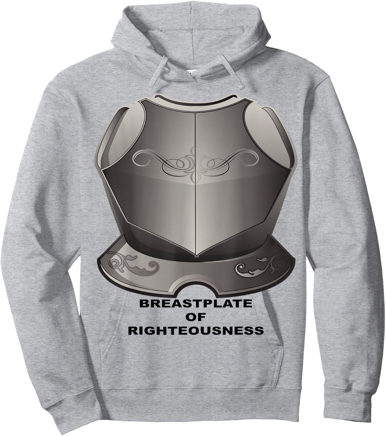 Breastplate of Righteousness Christian Hoodie - Hoodie | Ash