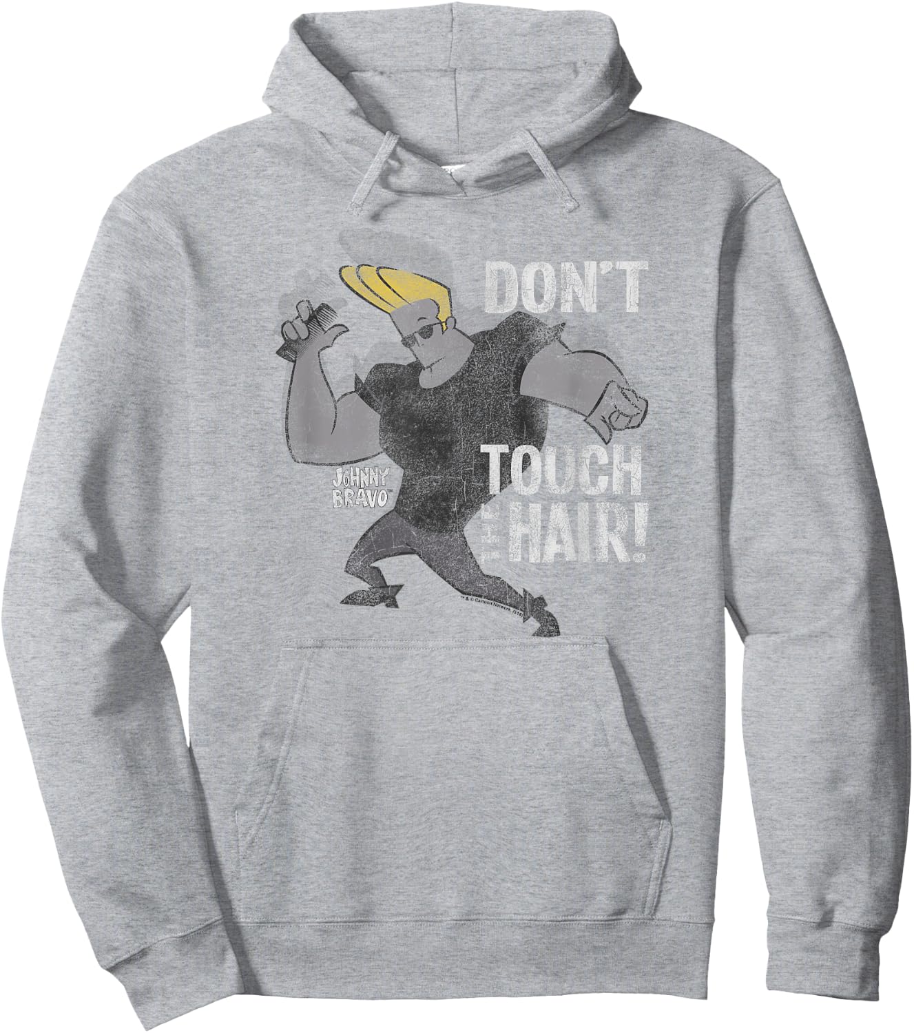 Johnny Bravo Don't Touch the Hair Hoodie - Hoodie | Ash