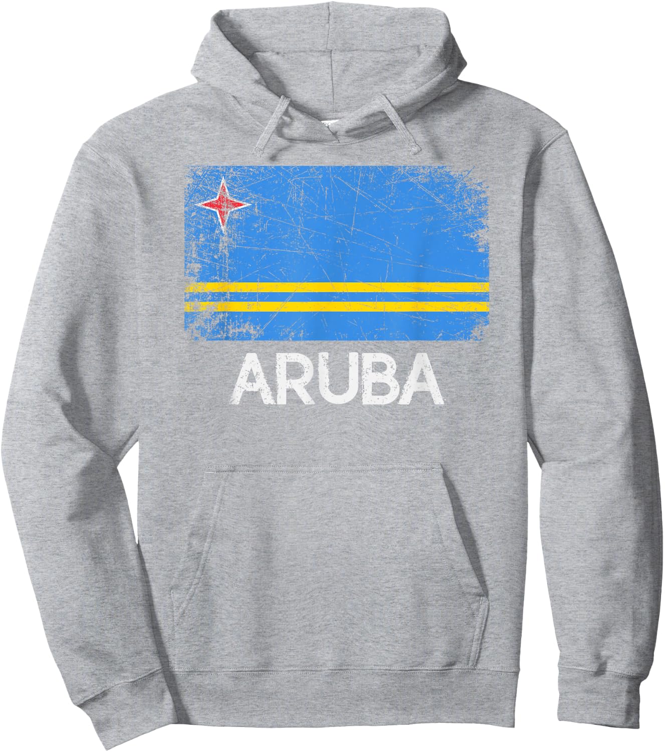 Aruban Flag | Vintage Made In Aruba Gift Hoodie - Hoodie | Ash