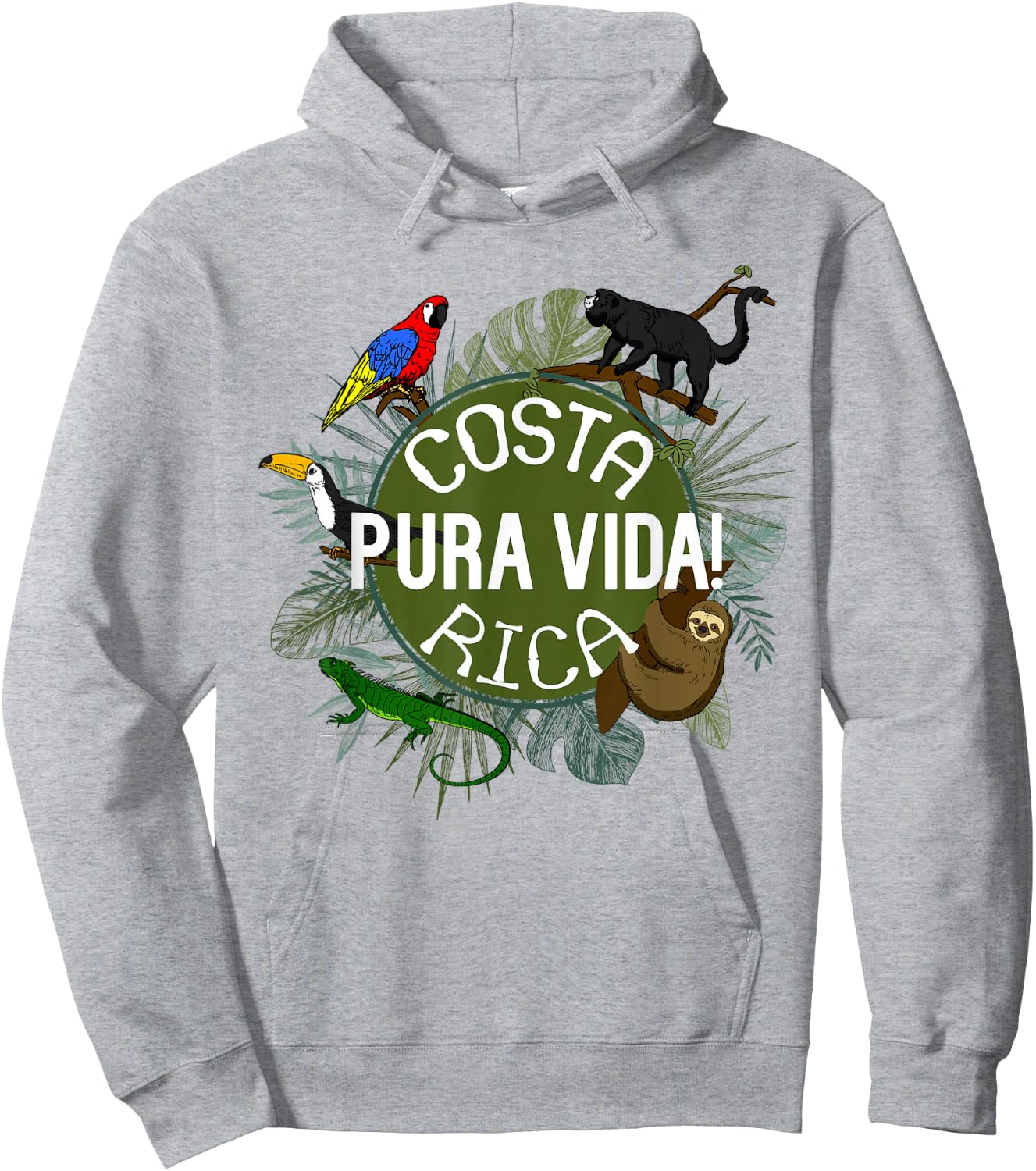 Pura Vida Costa Rica ! Party Animals! Hoodie - Hoodie | Ash