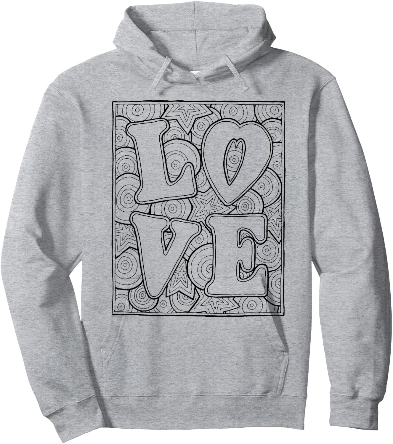 LOVE for colouring / coloring in Hoodie - Hoodie | Ash