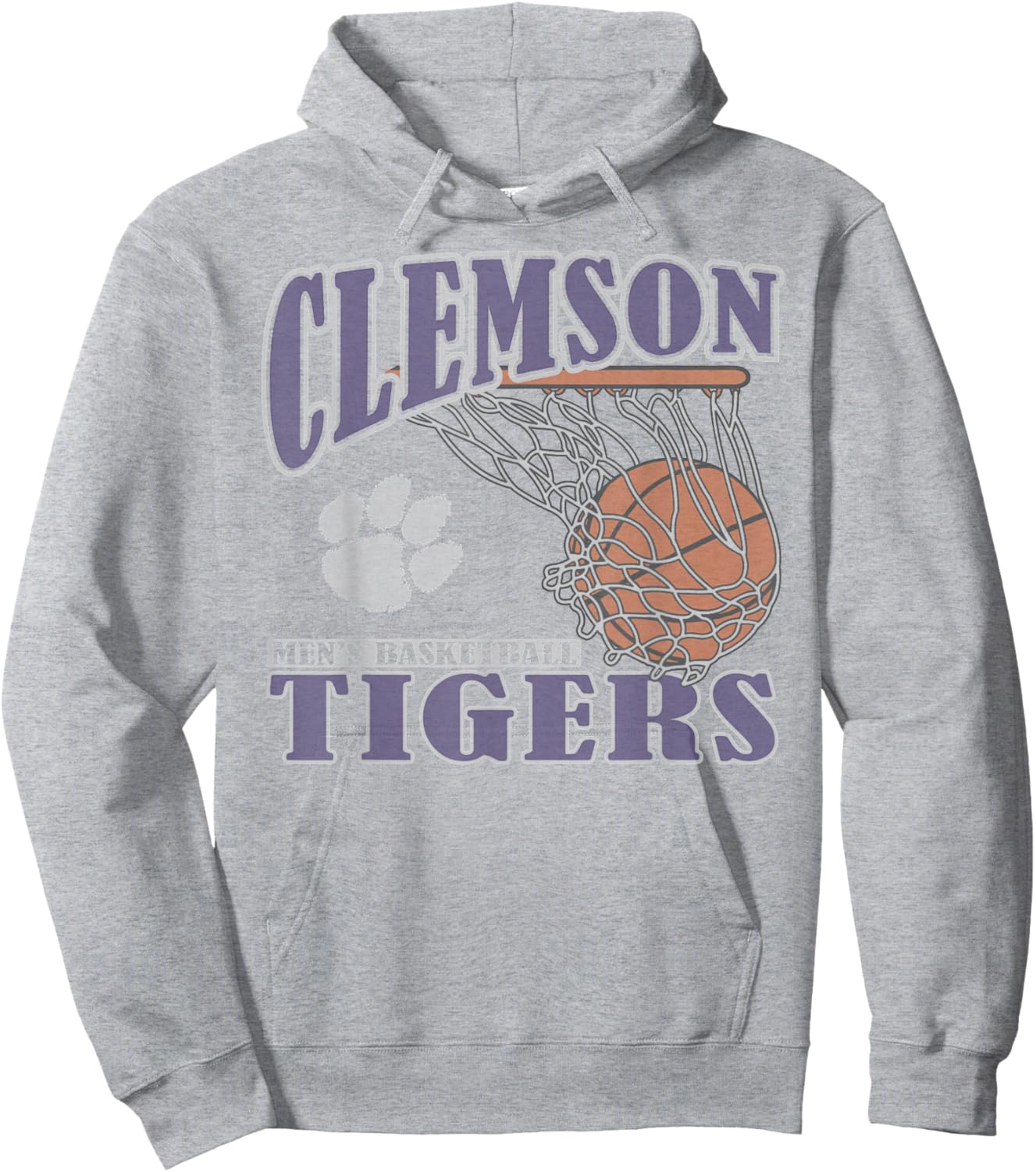 Clemson Tigers Basketball Vintage Lift Orange Hoodie - Hoodie | Ash