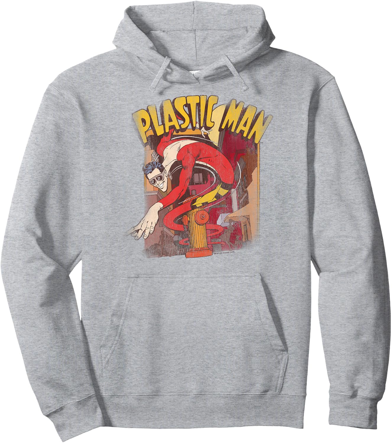 Justice League Plastic Man Street T Shirt Hoodie - Hoodie | Ash