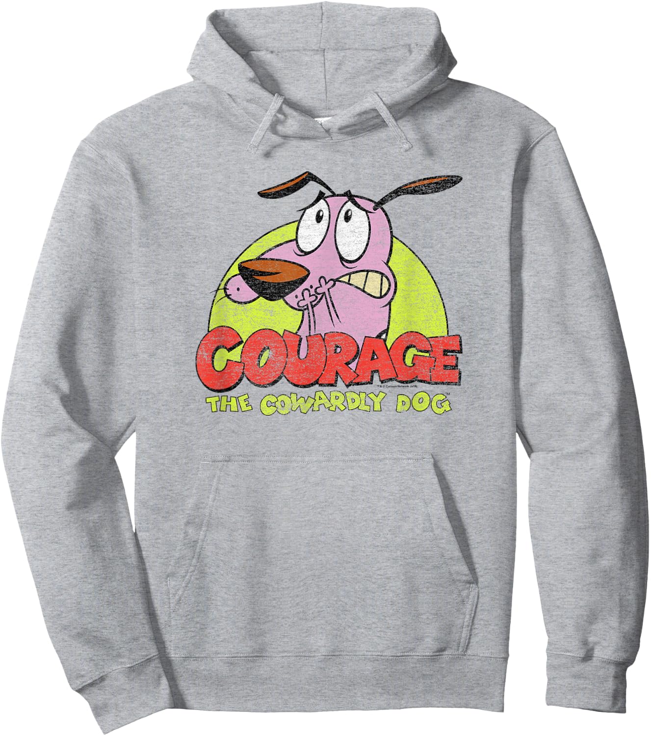 Courage The Cowardly Dog Colorful Courage Hoodie - Hoodie | Ash
