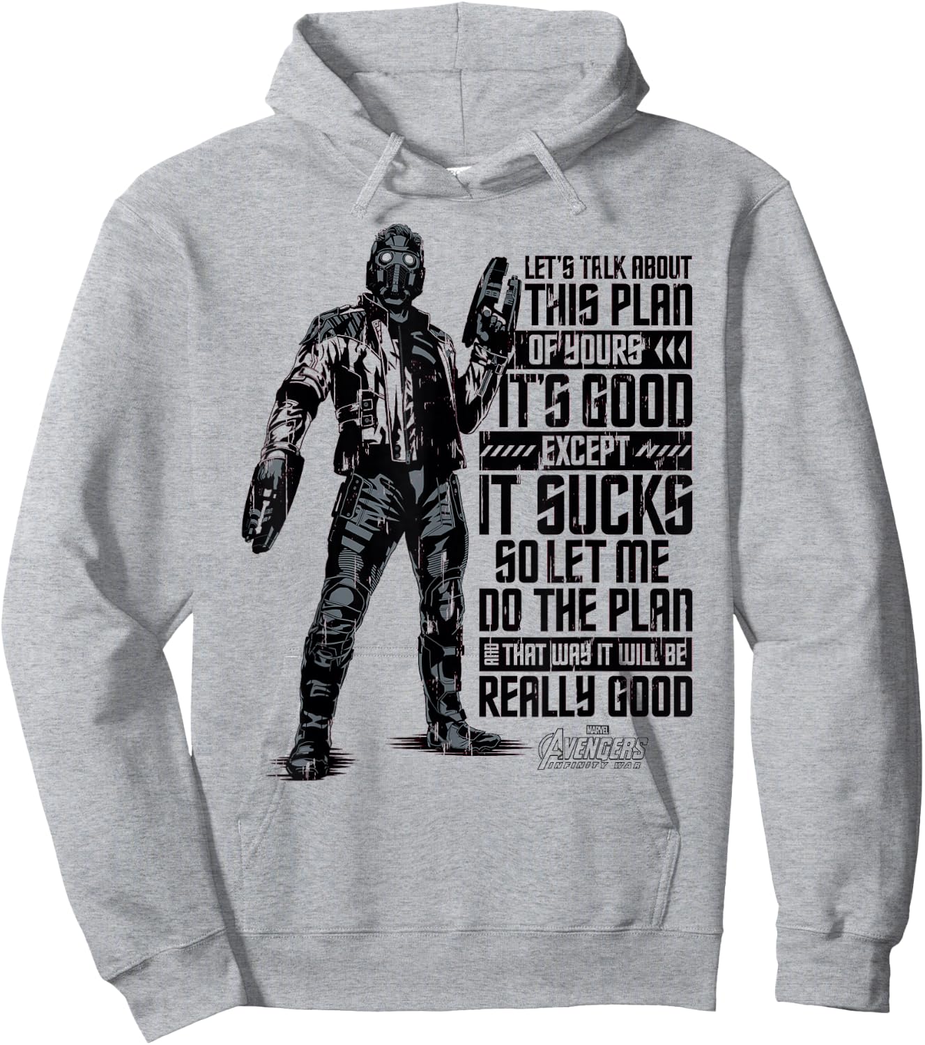 Marvel Infinity War Star-Lord The Plan Graphic Hoodie - Hoodie | Ash