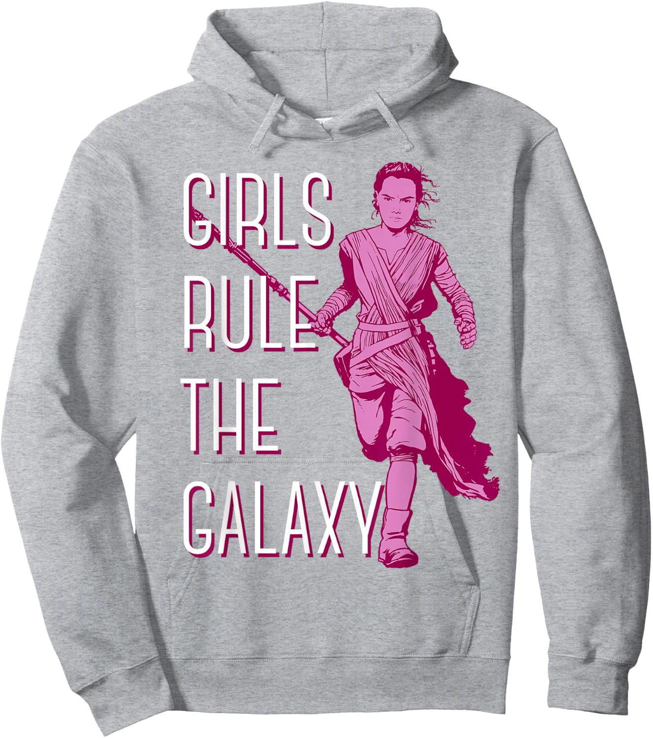 Star Wars Episode 7 Rey Girls Rule The Galaxy Hoodie - Hoodie | Ash