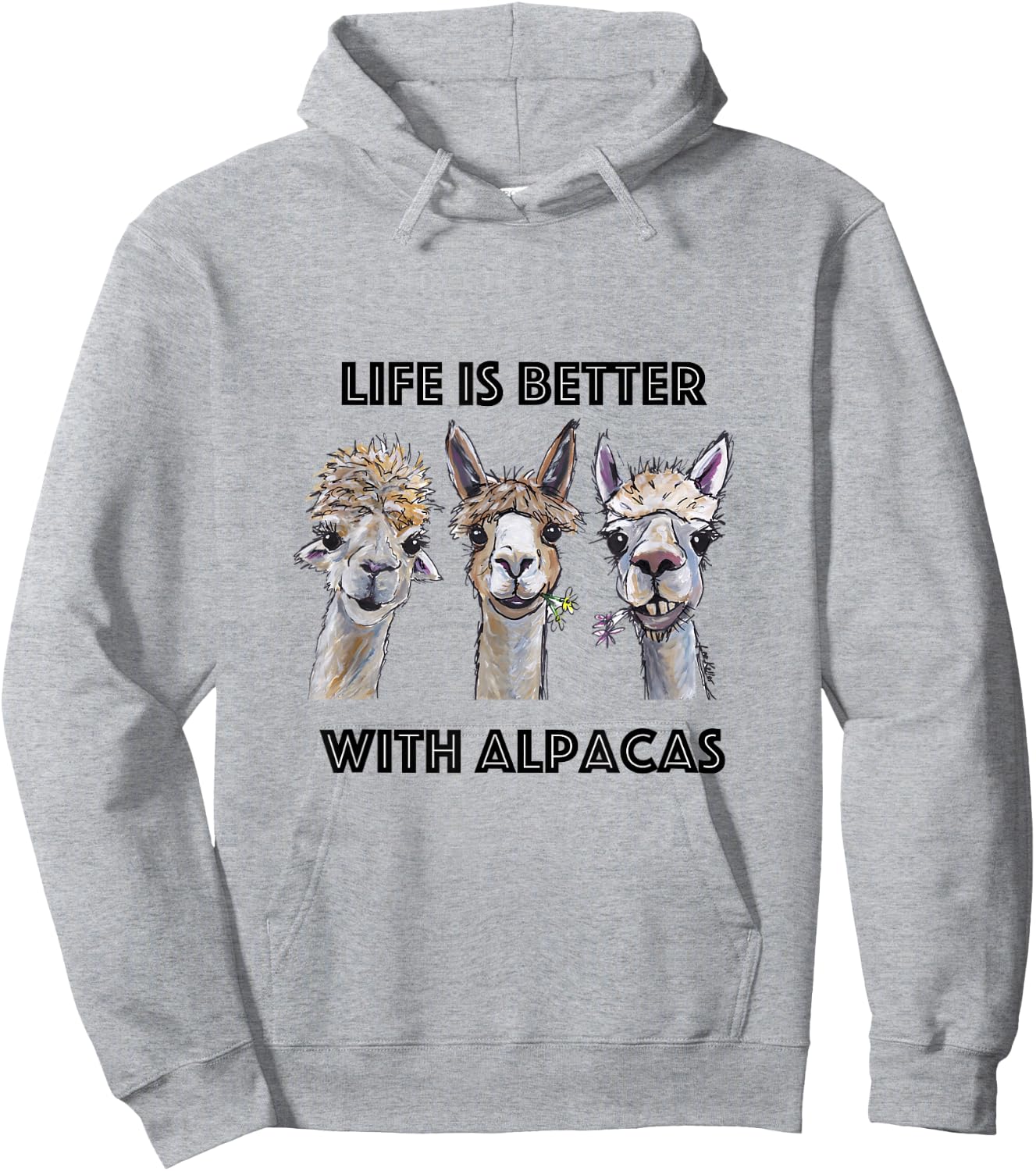 Life is Better with Alpacas Shirt, Alpaca Lover Hoodie - Hoodie | Ash