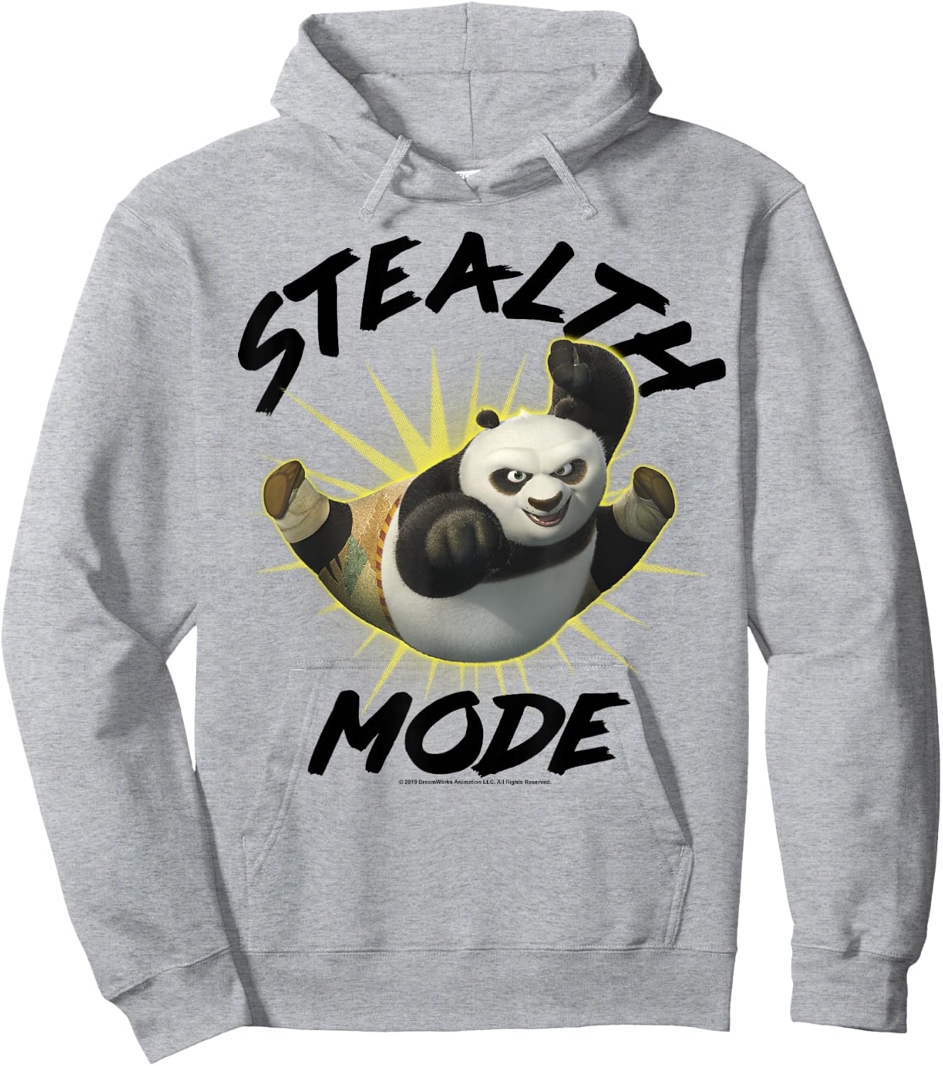 Kung Fu Panda Stealth Mode Po Portrait Hoodie - Hoodie | Ash