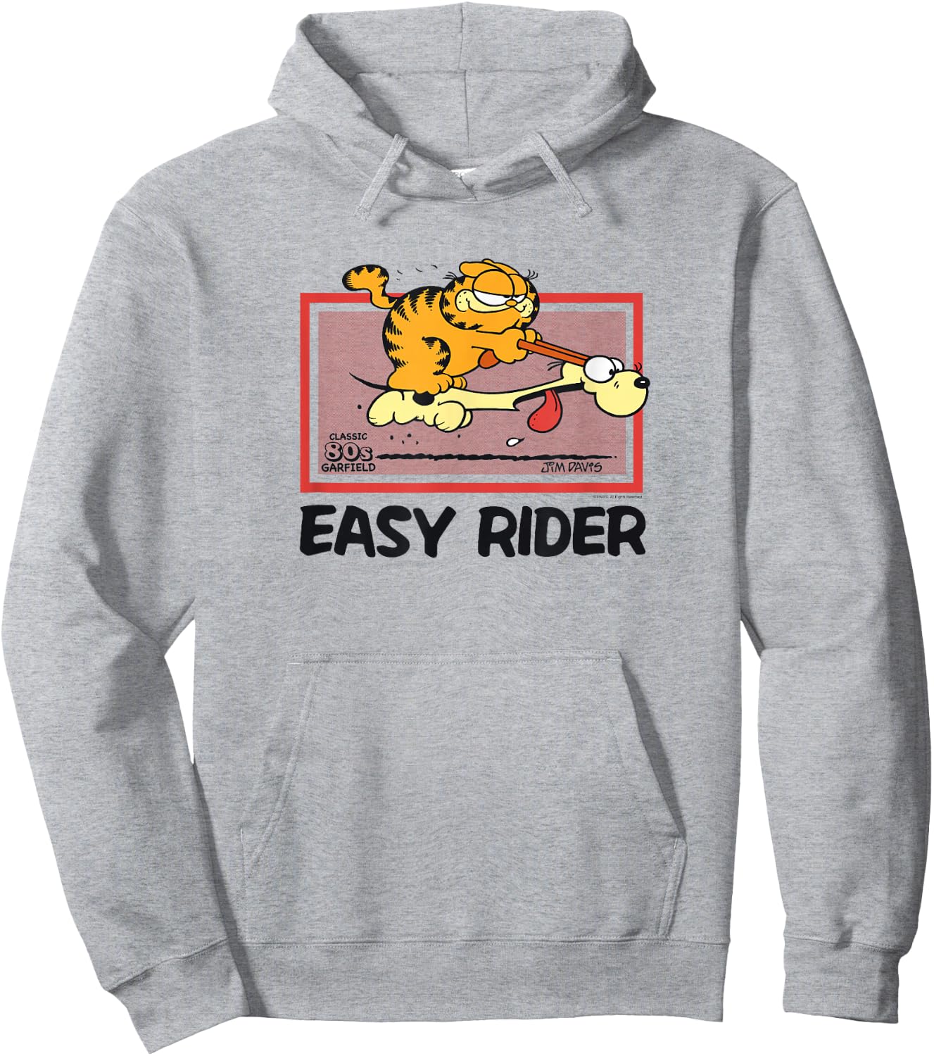 Garfield Vintage Easy Rider Hoodie - Hoodie | Ash