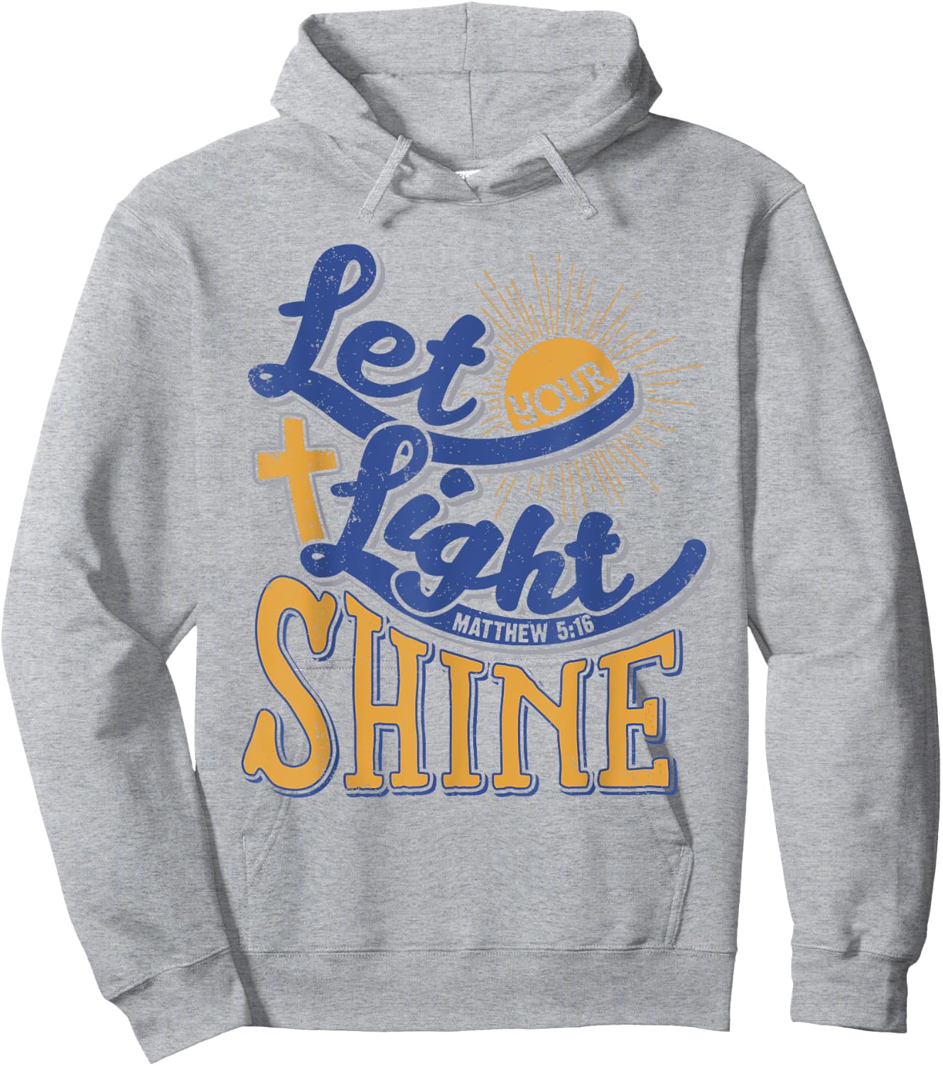 Let Your Light Shine Christian Gift Bible Quote Hoodie - Hoodie | Ash