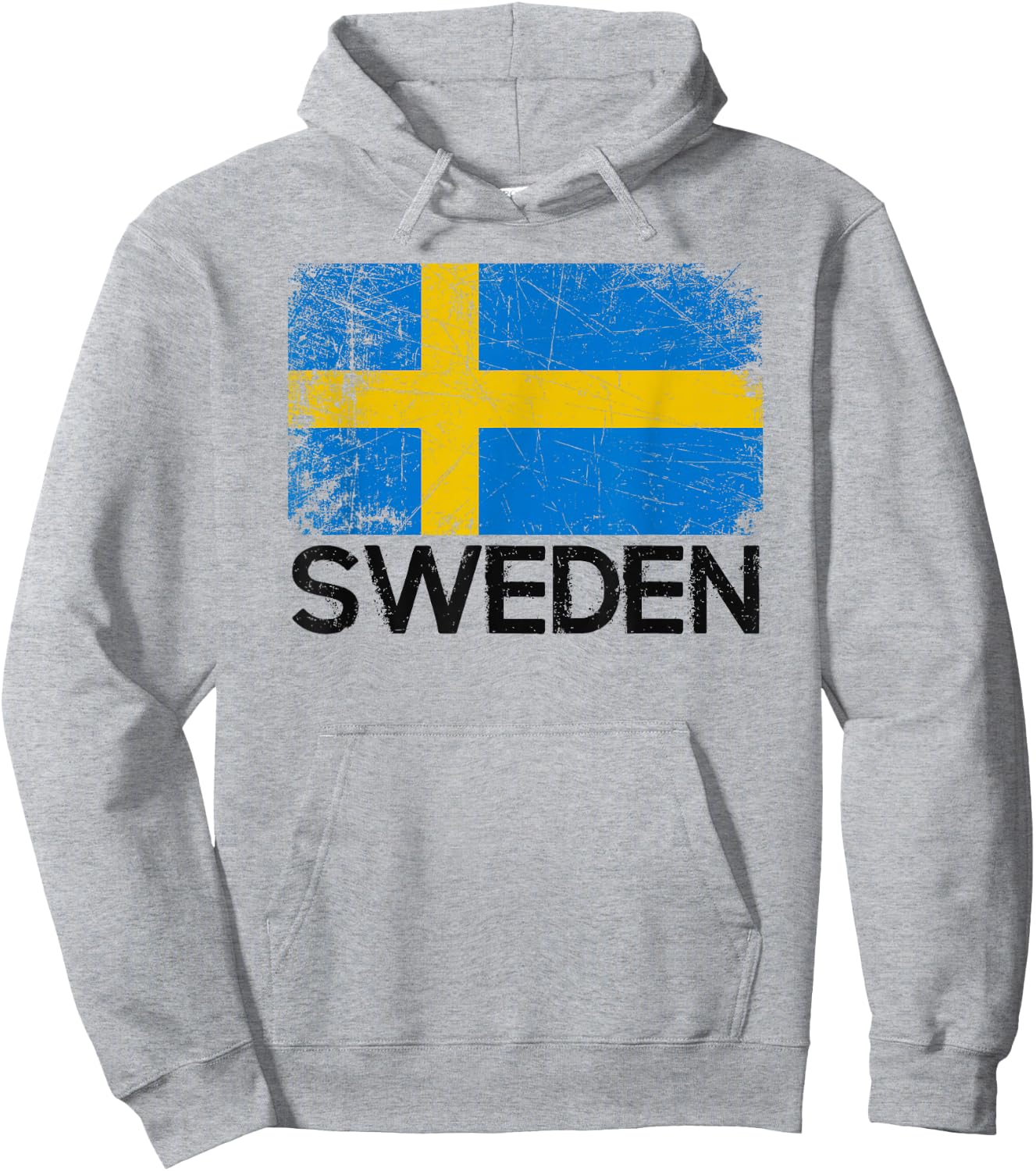 Swedish Flag | Vintage Made In Sweden Gift Hoodie - Hoodie | Ash