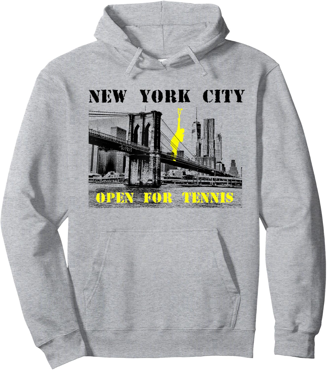 New York Open for Tennis | NYC Skyline Tennis Hoodie - Hoodie | Ash