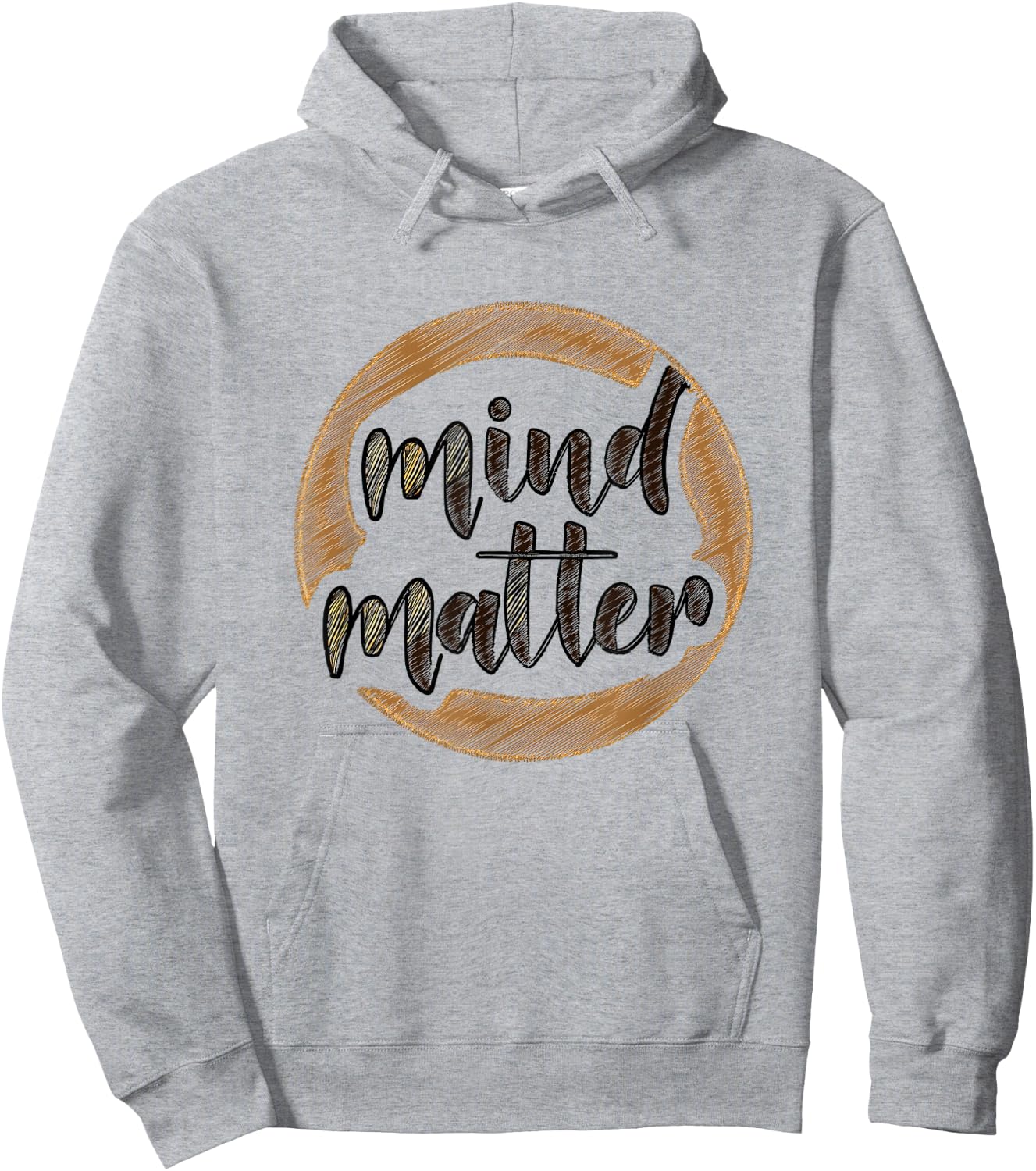 Mind Over Matter Minimal Inspiring Gym Message Hoodie - Hoodie | Ash