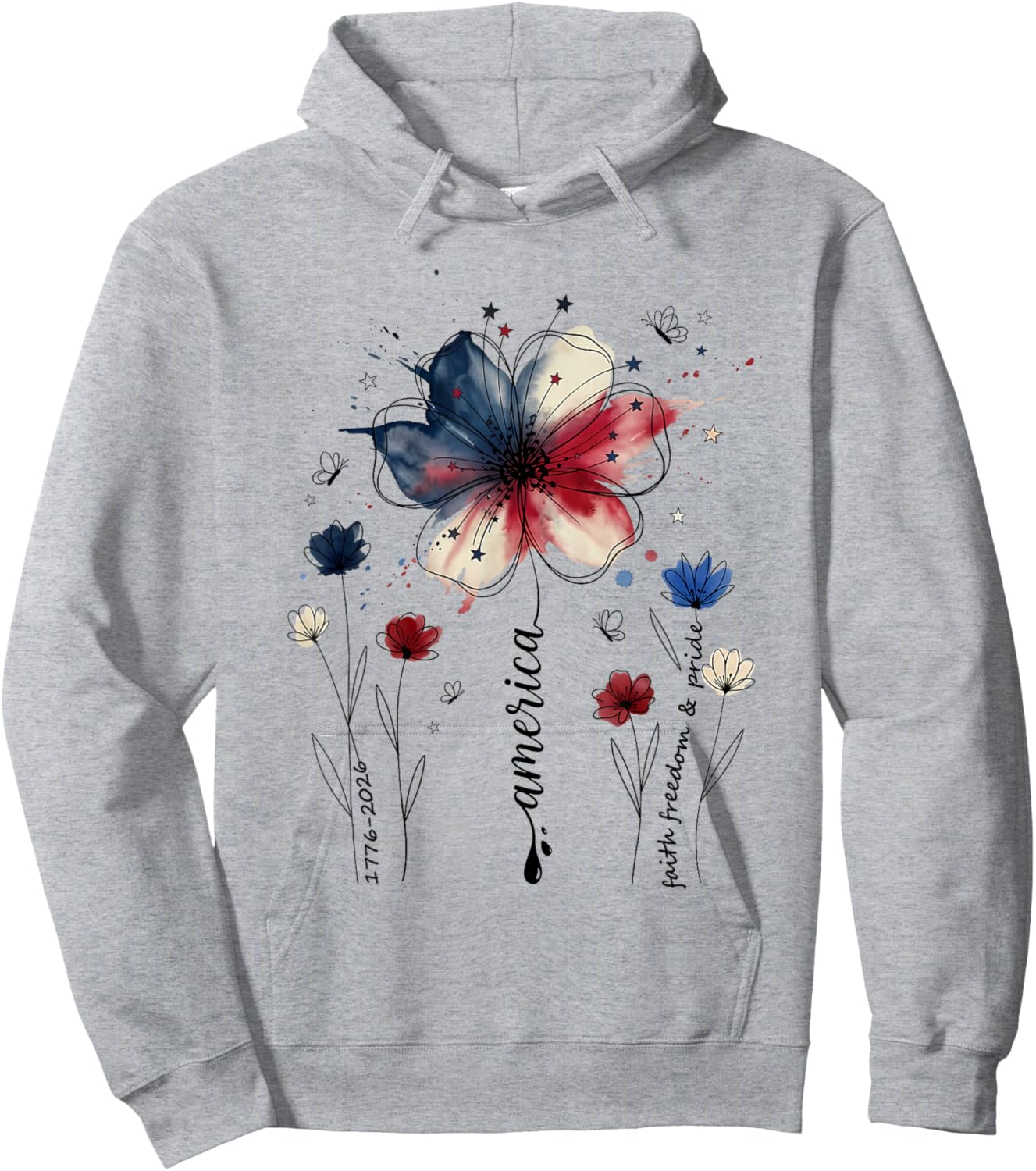 America 1776-2026 Hoodie - Hoodie | Ash