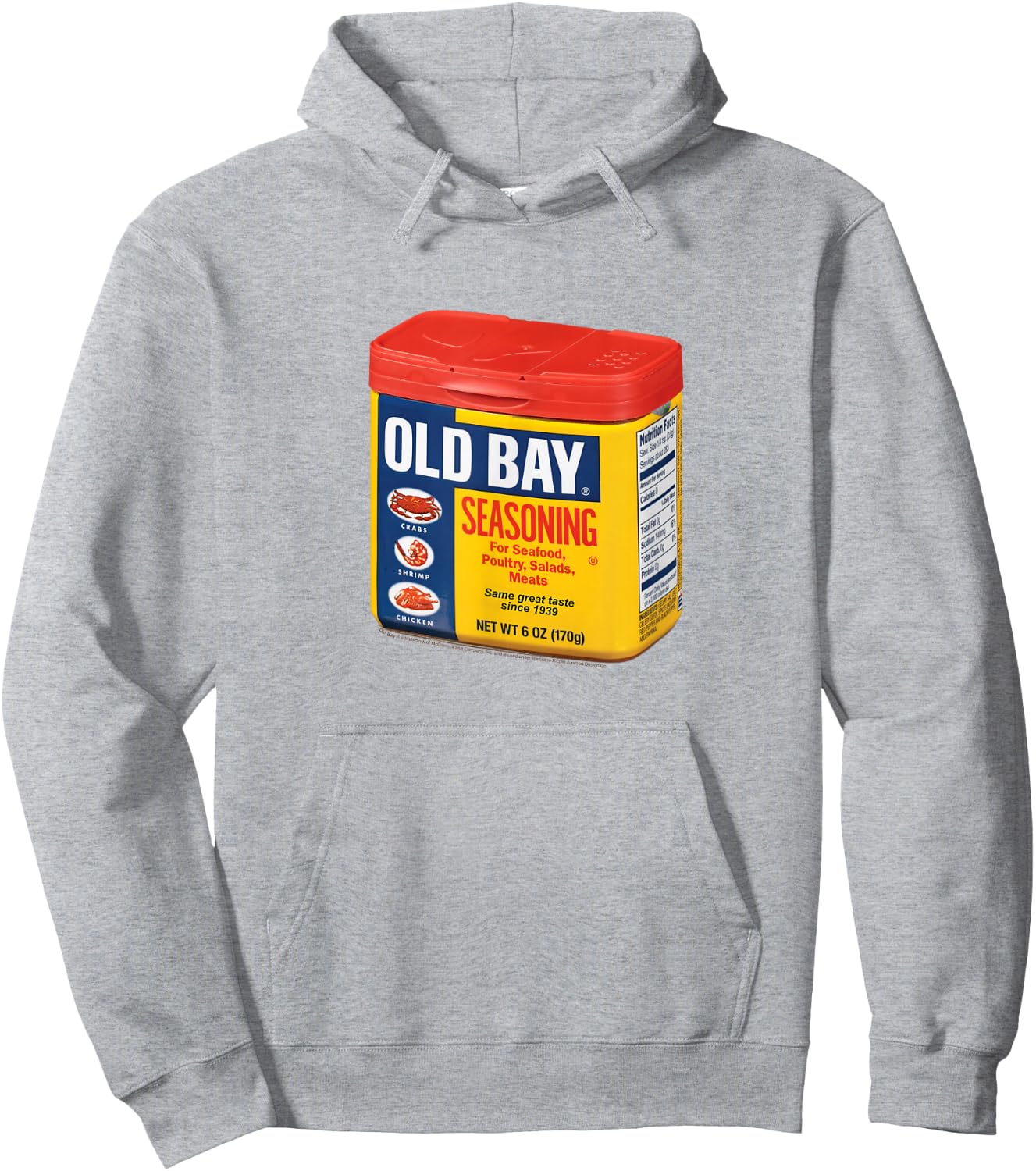 Old Bay Seasoning Classic Packaging Hoodie - Hoodie | Ash