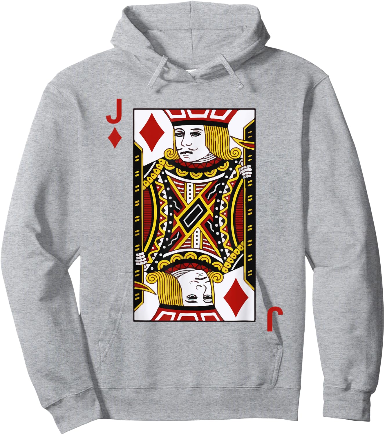 Jacks of Diamonds J Blackjack Playing Cards Hoodie - Hoodie | Ash
