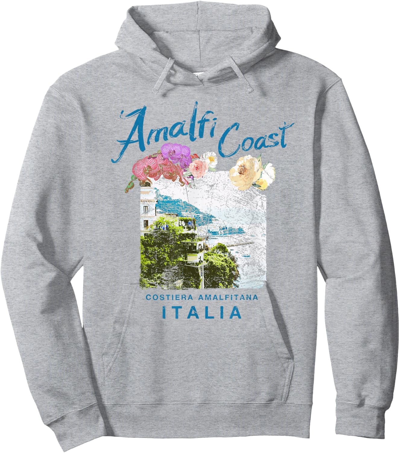 Italy Amalfi Coast Travel Italian Vintage Hoodie - Hoodie | Ash