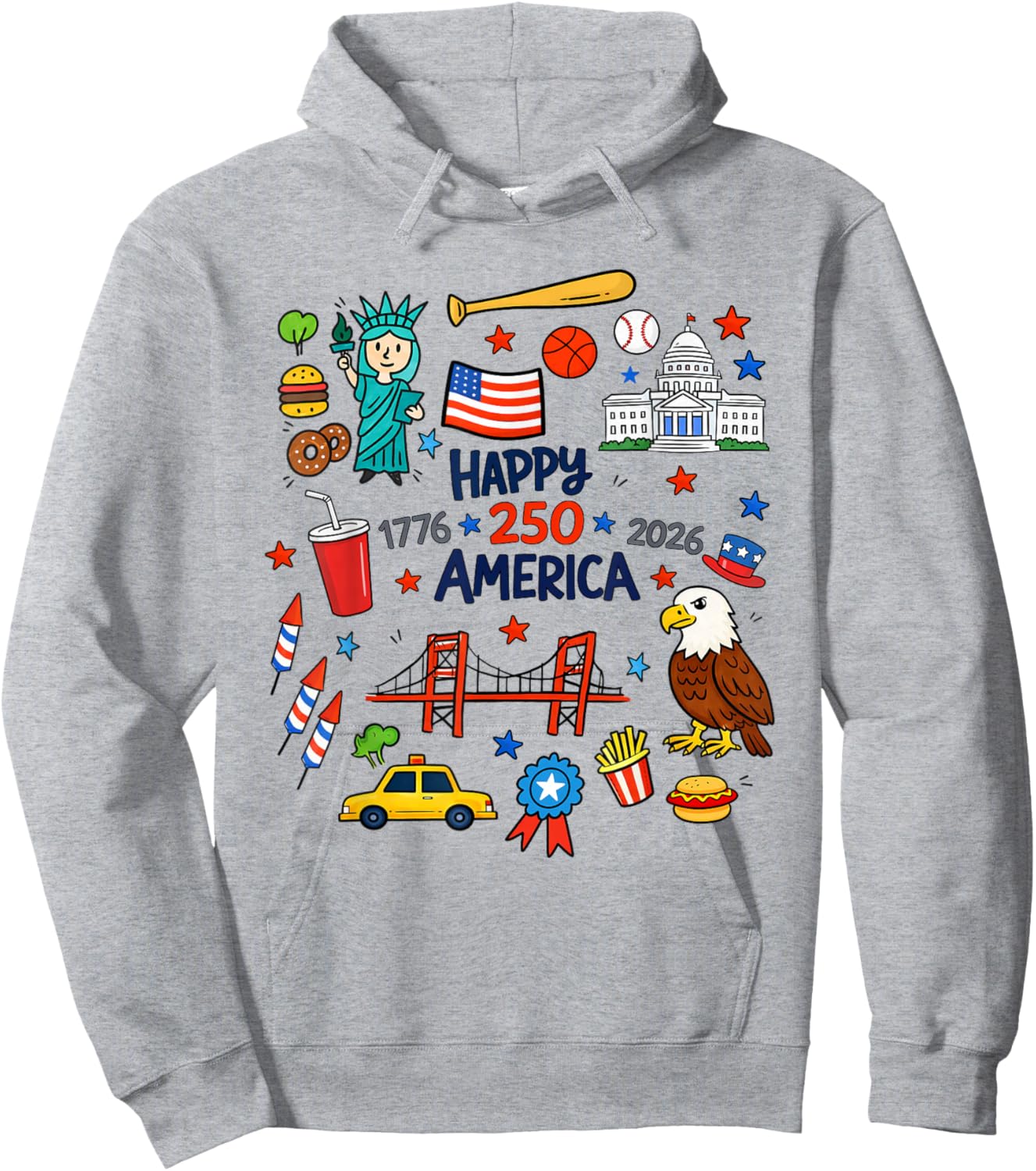 250 Years USA American 250th Toddler Boys Hoodie - Hoodie | Ash
