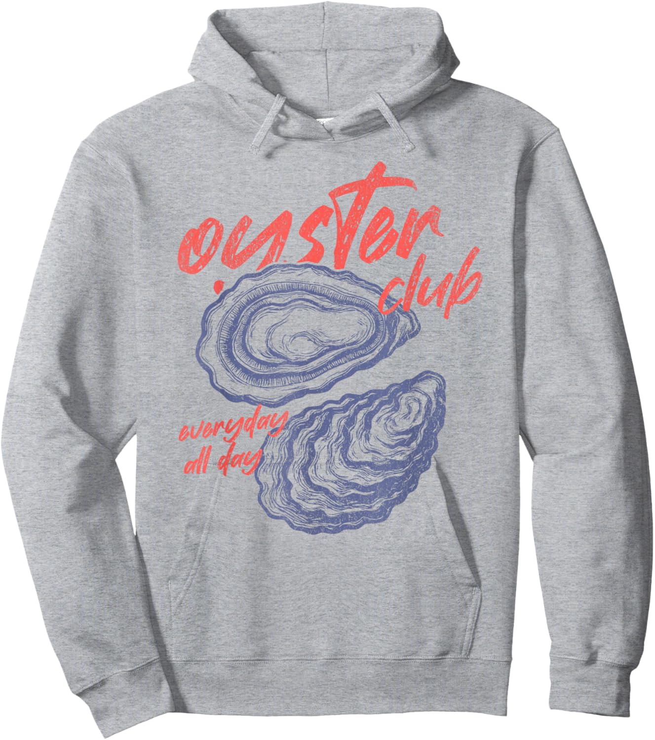 Oyster Club Seafood Vintage Hoodie - Hoodie | Ash