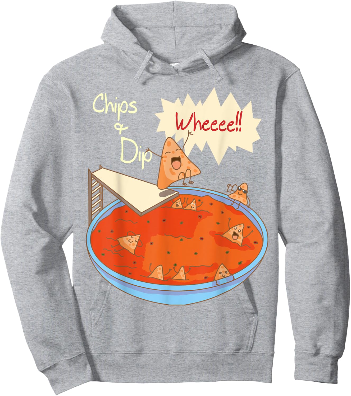 Chips And Dip - Funny Diving Nachos Hoodie - Hoodie | Ash