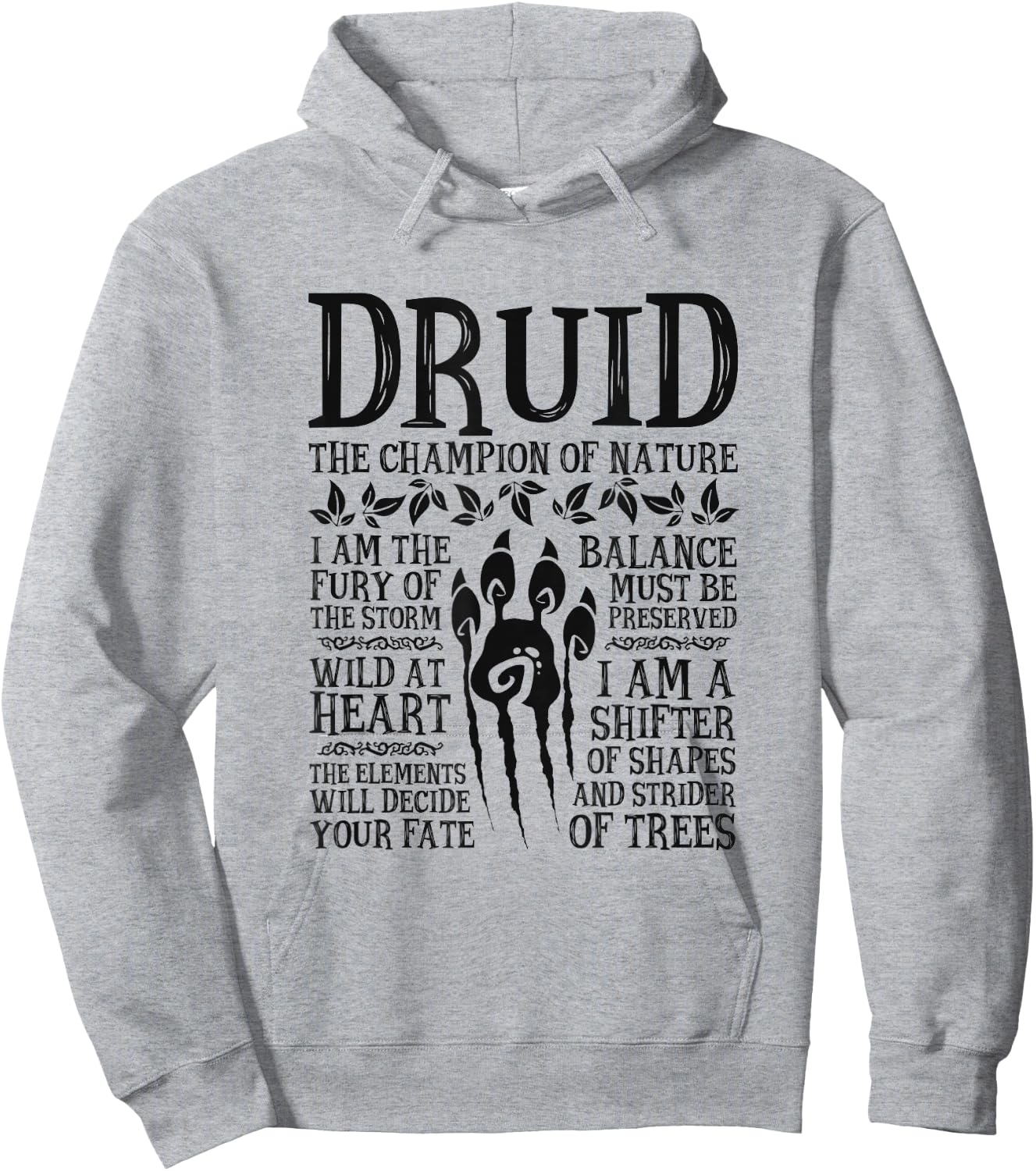 Druid, The Champion of Nature - RPG Class Hoodie - Hoodie | Ash