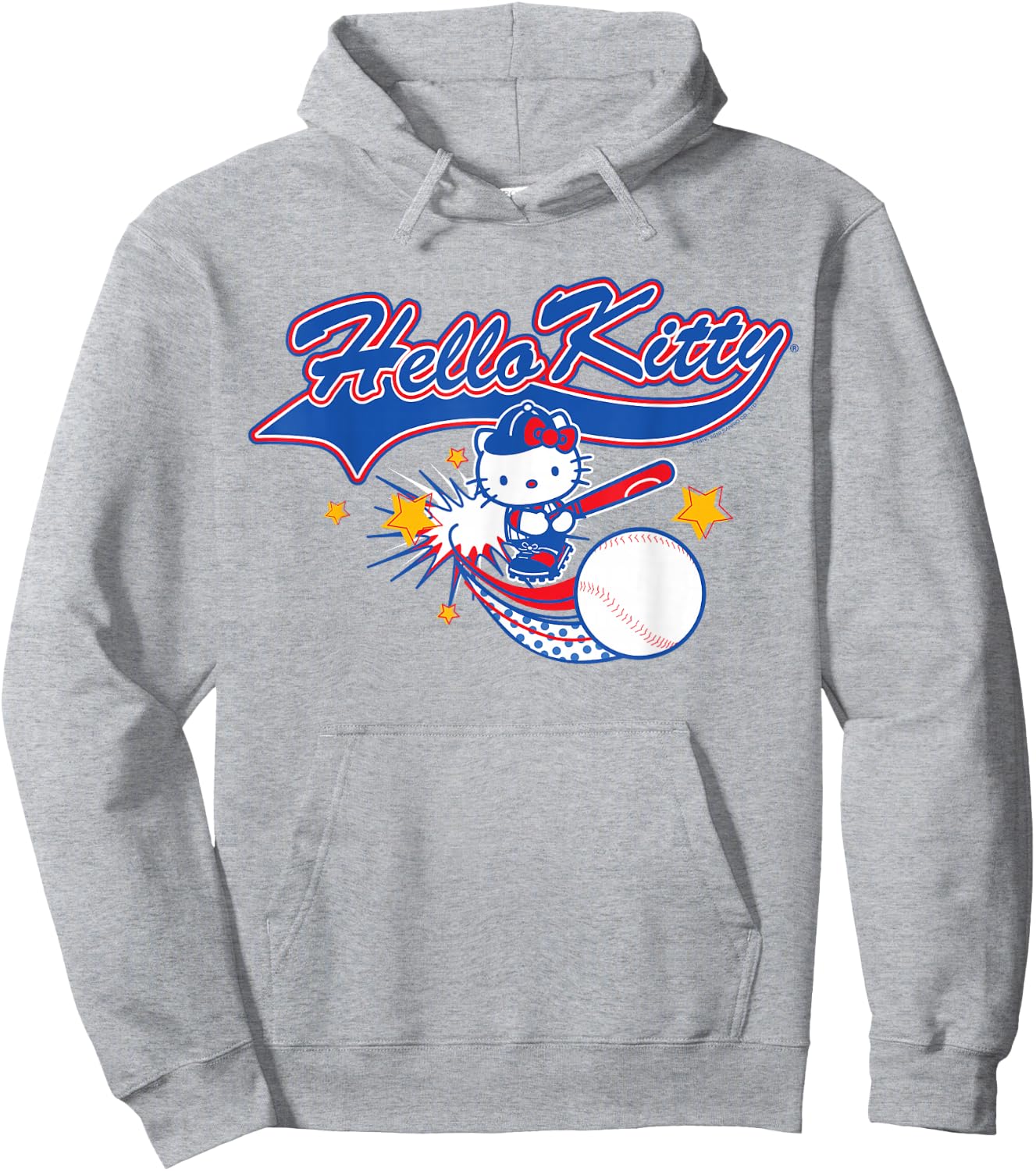Hello Kitty Home Run Baseball Softball Shirt Hoodie - Hoodie | Ash