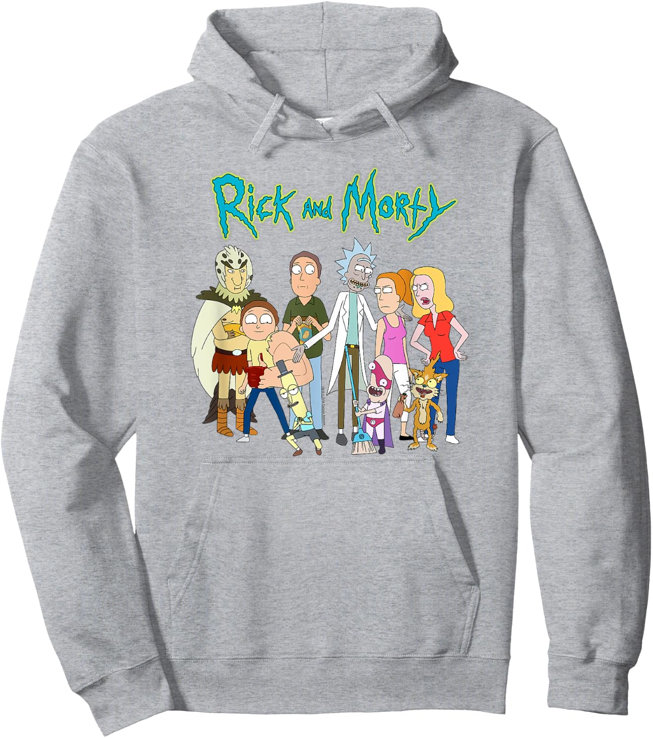 Rick and Morty Family with Friends Hoodie - Hoodie | Ash