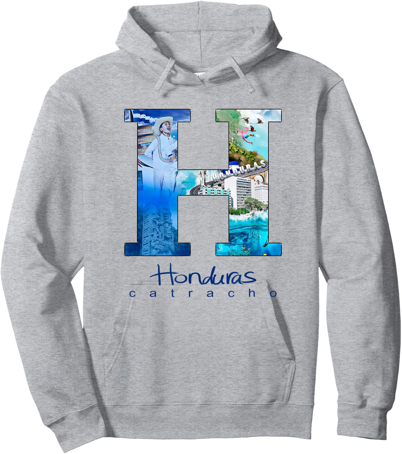 Camisas catrachas Honduras Shirt Hoodie - Hoodie | Ash