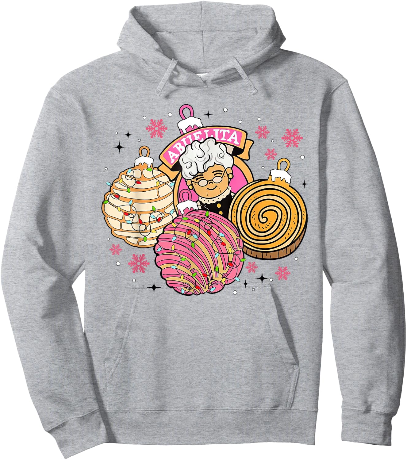 Grandma Abuelita Pan Dulce Season Mexican Xmas Hoodie - Hoodie | Ash