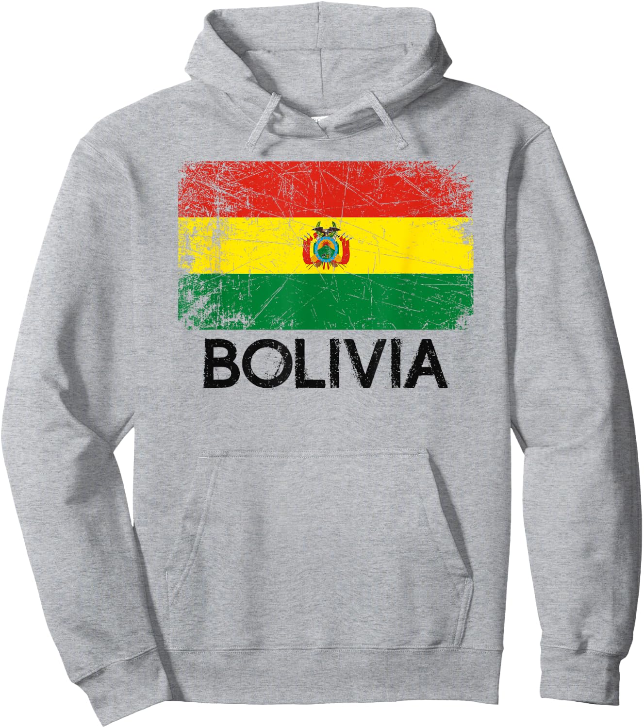 Bolivian Flag | Vintage Made In Bolivia Gift Hoodie - Hoodie | Ash