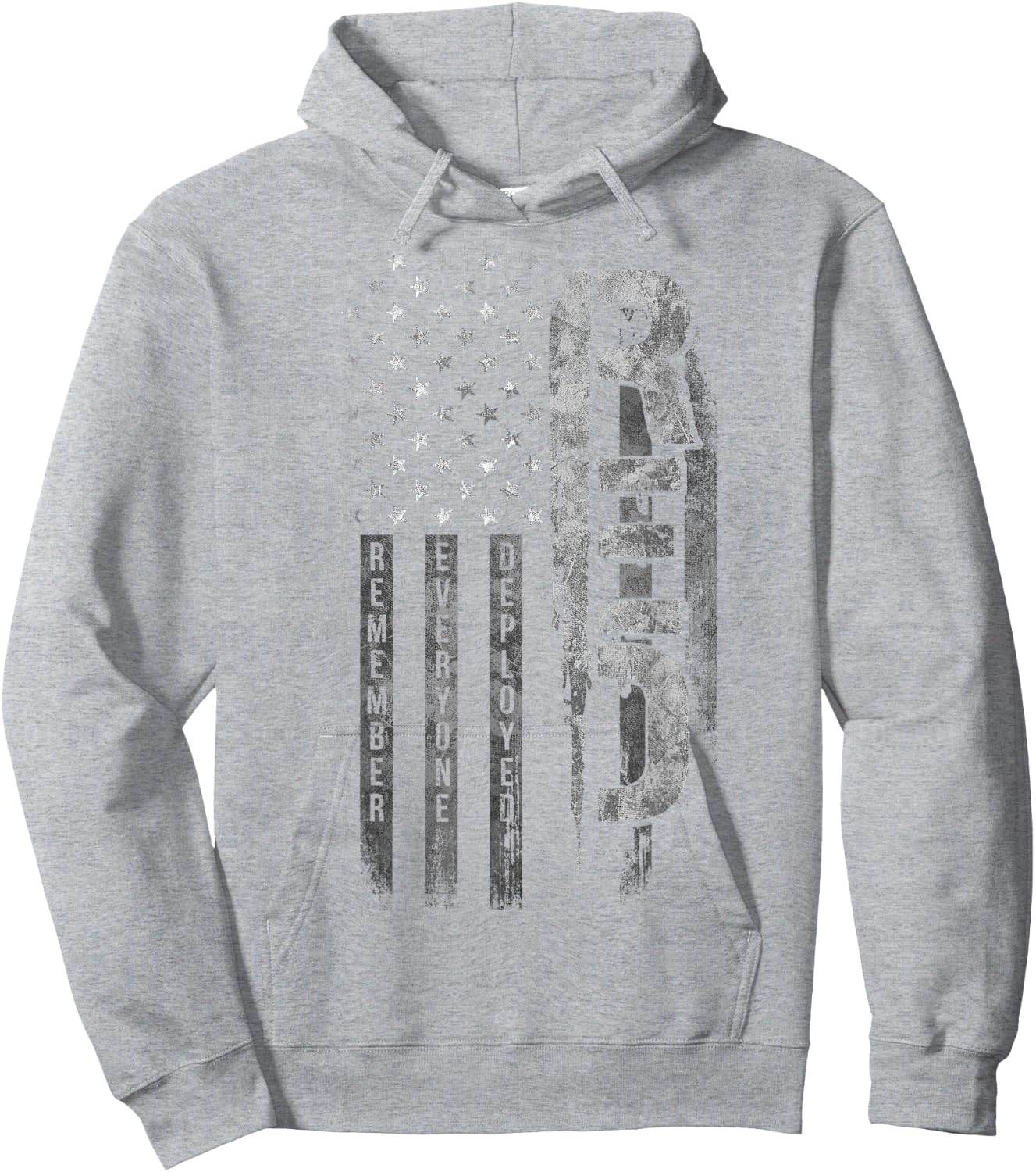 R.E.D. Remember Everyone Deployed Steel Hoodie - Hoodie | Ash