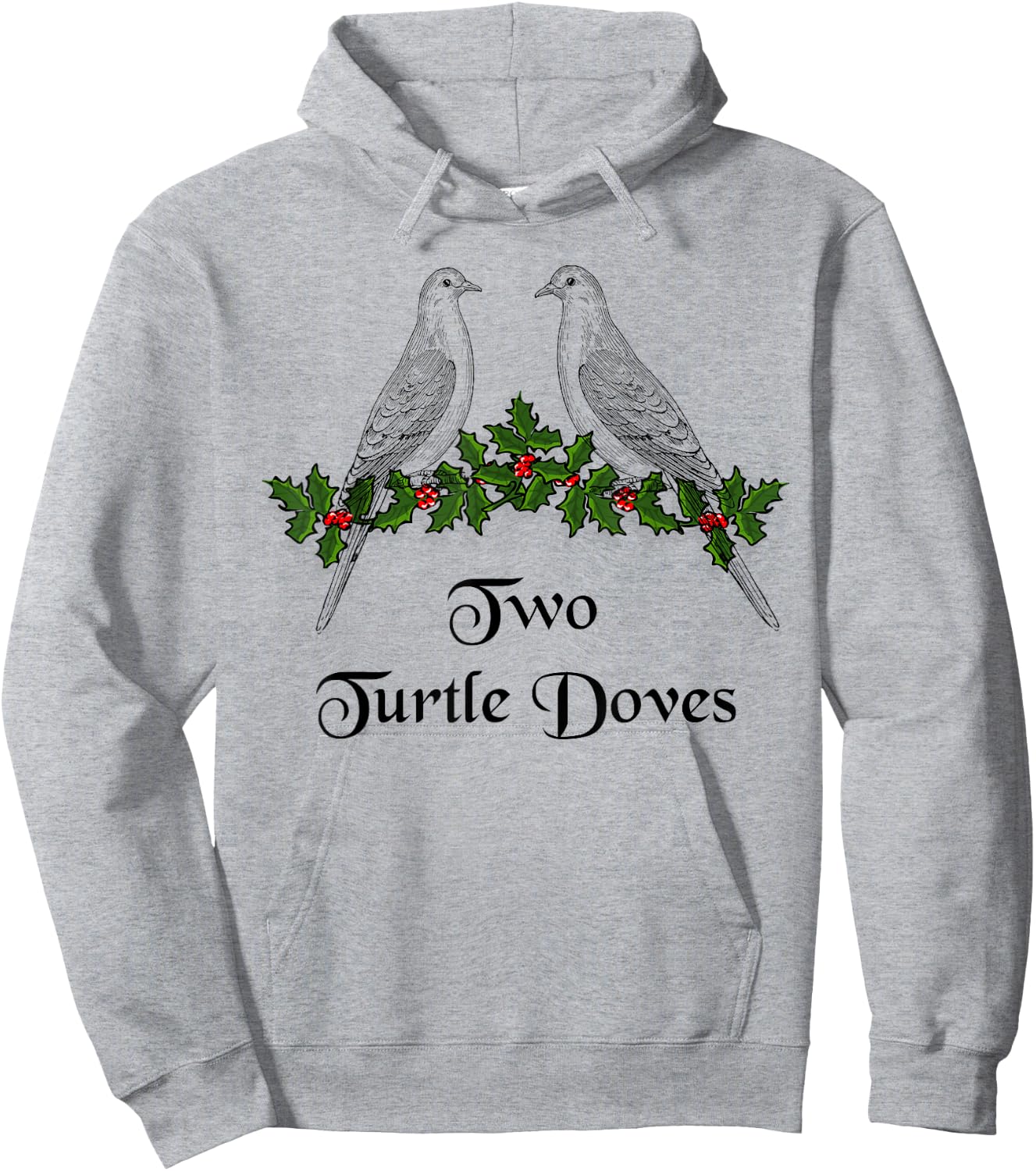 Two Turtle Doves Twelve Days of Christmas Hoodie - Hoodie | Ash
