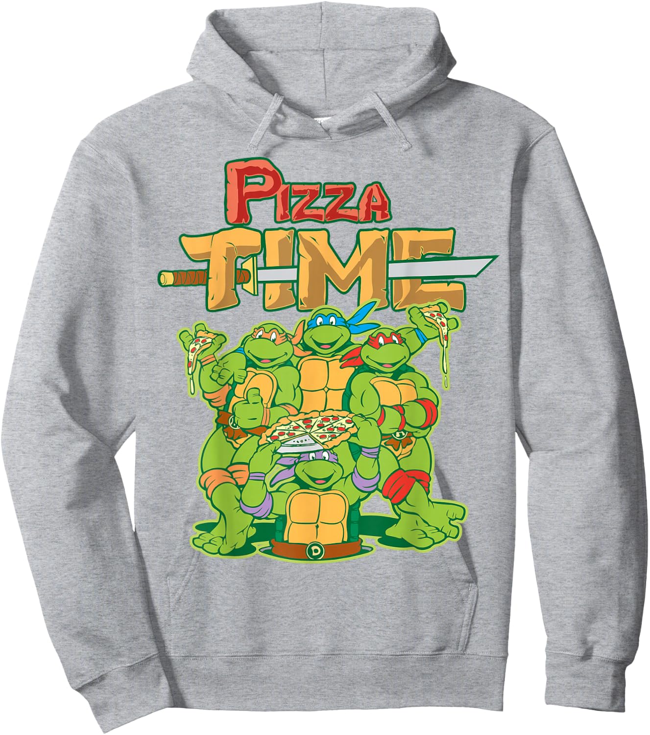 Teenage Mutant Ninja Turtles Pizza Time Hoodie - Hoodie | Ash